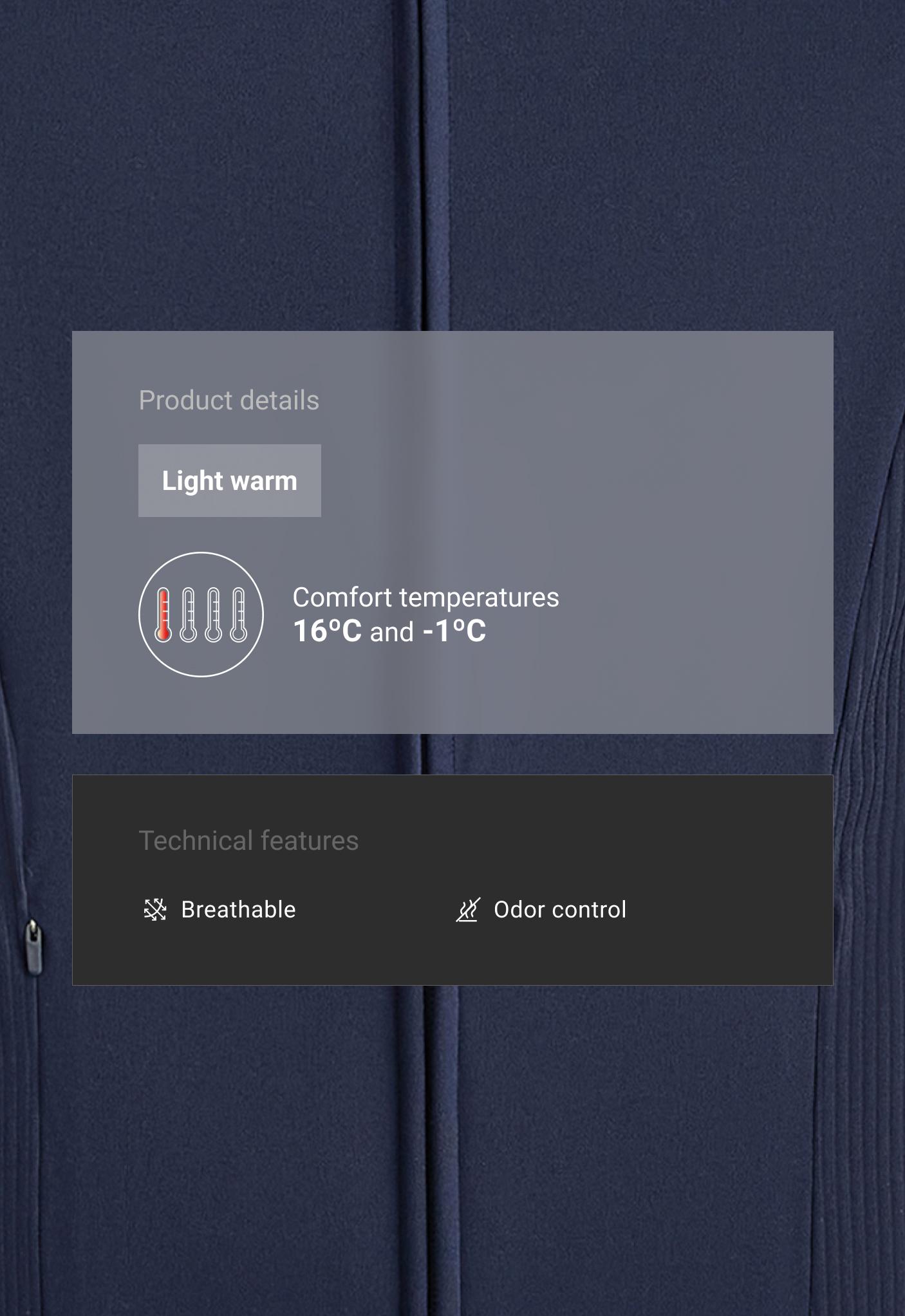 Funktionsjacke Light Warm mit Rib
