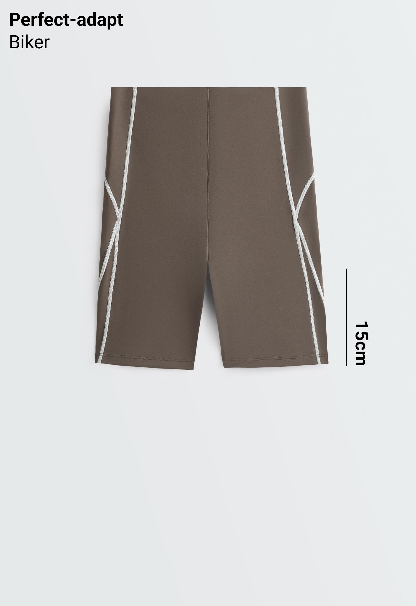 Perfect-adapt 15cm high-rise cycle leggings with seams