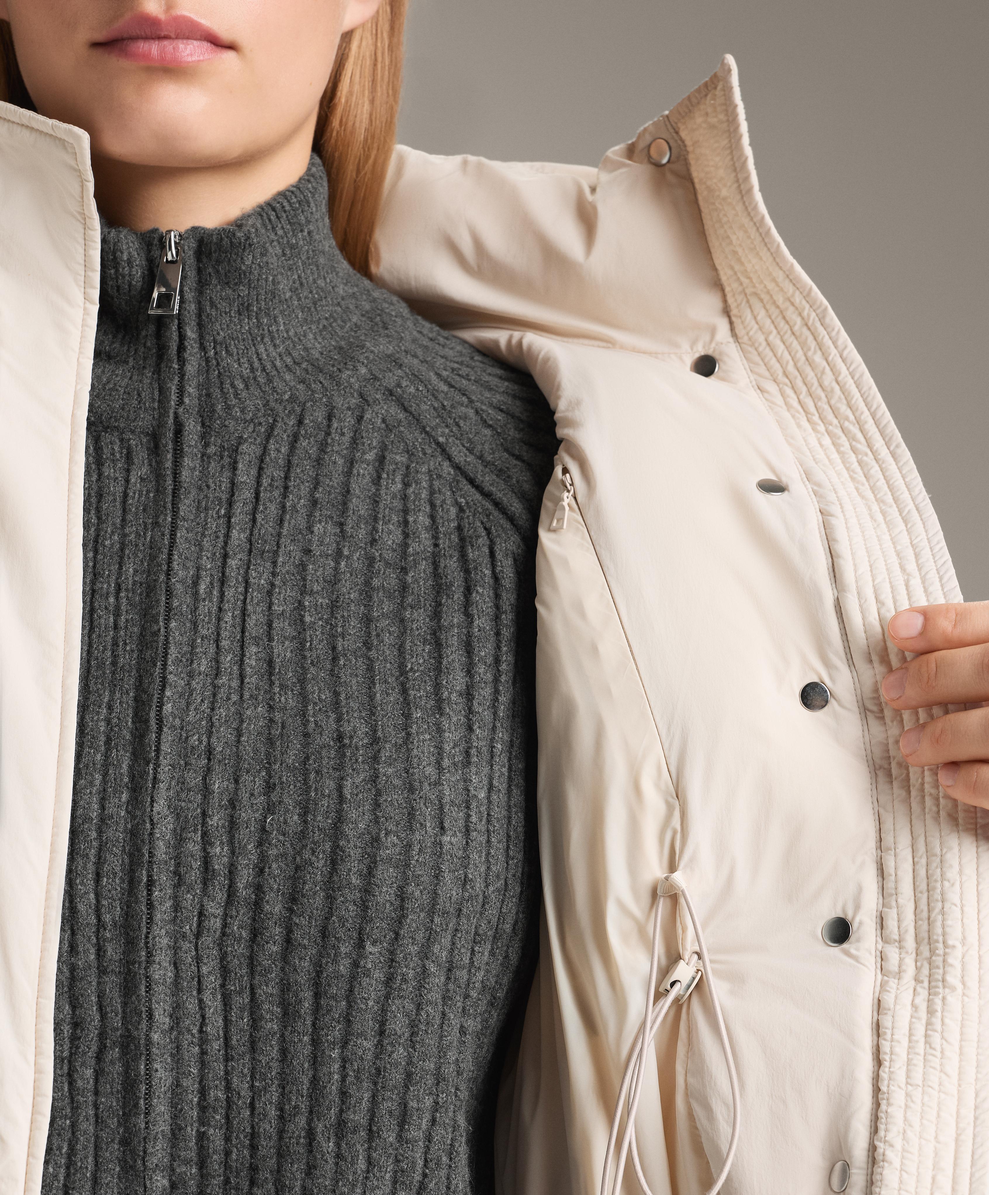 Short 100% down padded jacket — ECRU