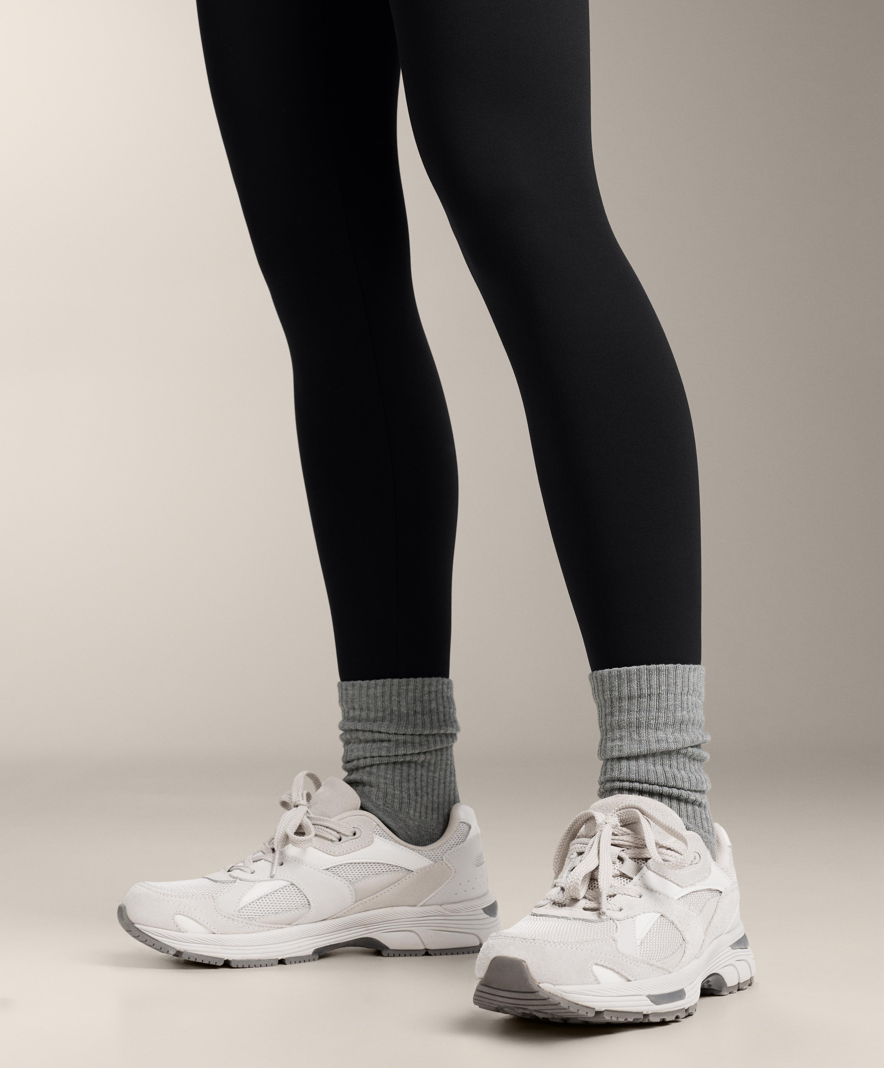3 pairs of cotton blend classic sports socks — PALE GREY MELANGE