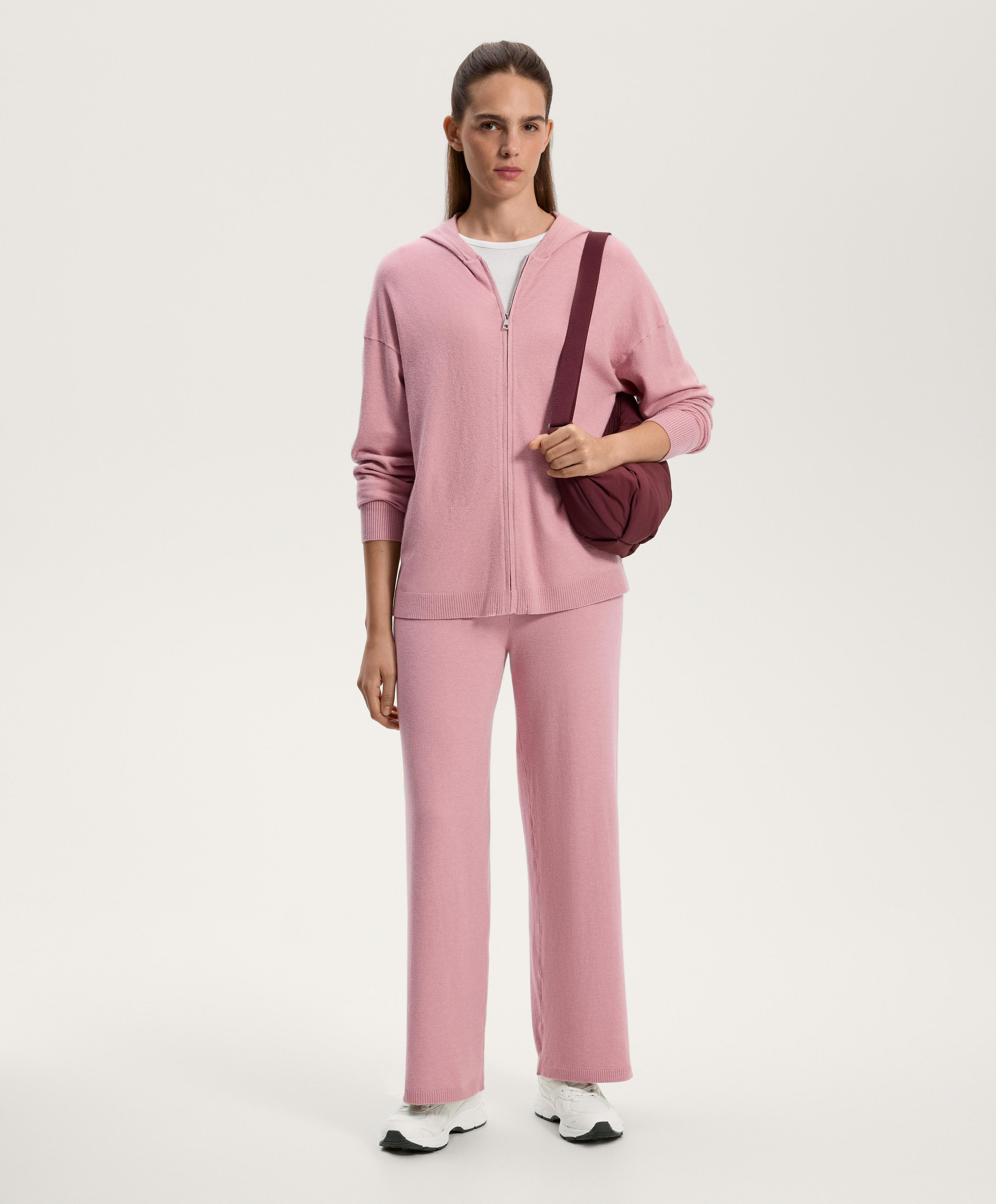 Long knit hooded jacket Long knit hooded jacket