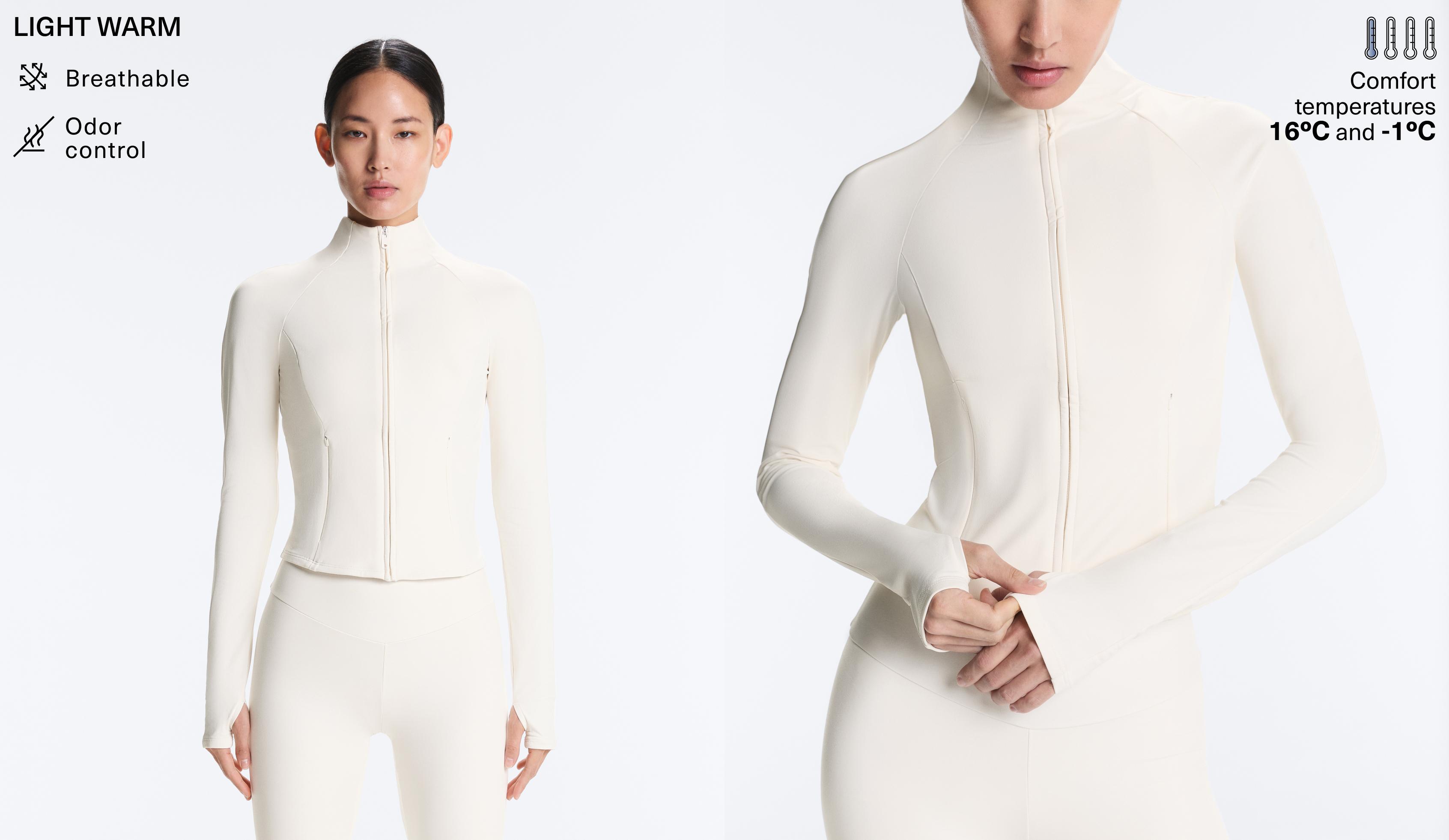 Light warm technical jacket — PALE ECRU