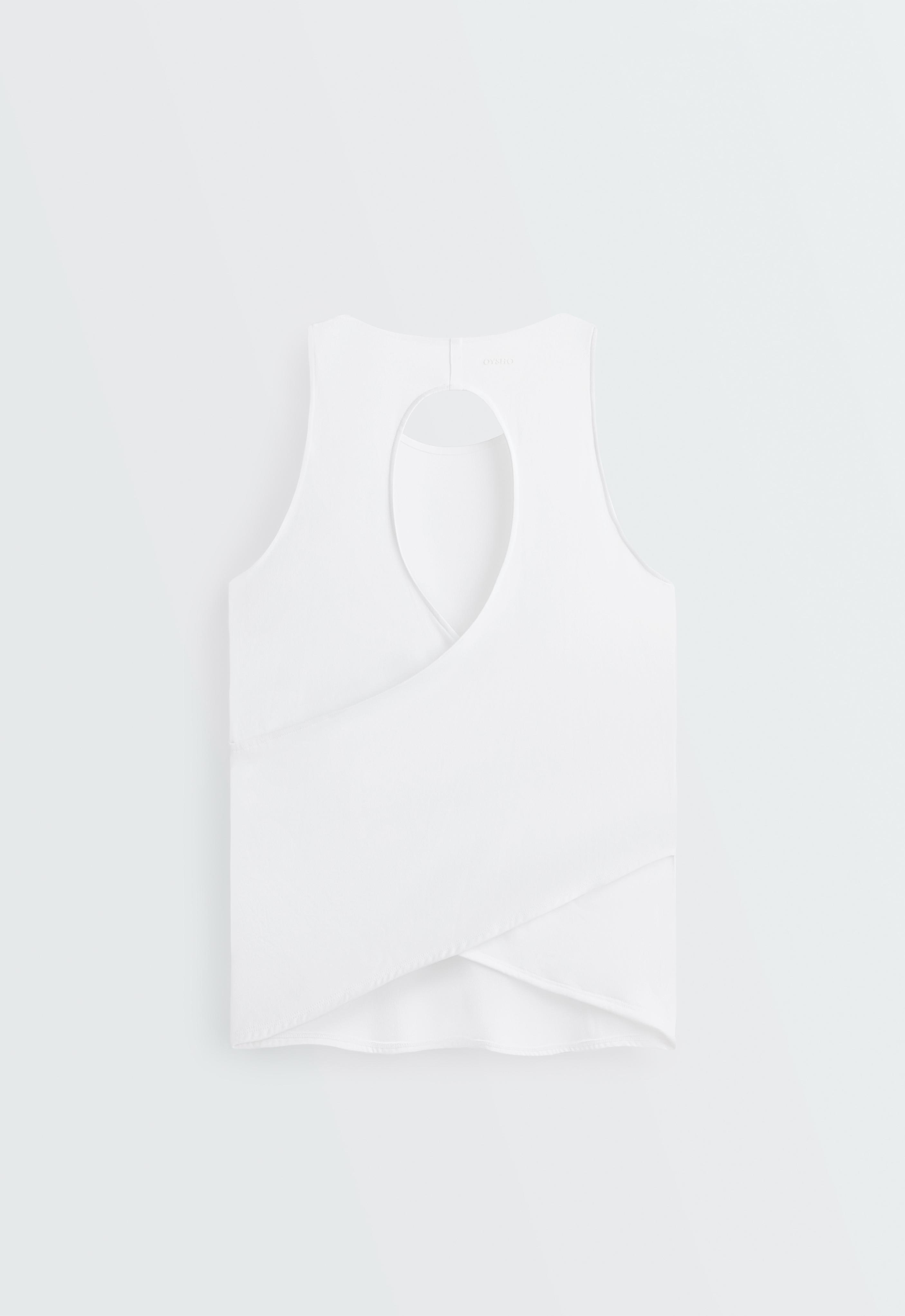 Comfortlux cross-back T-shirt — WHITE