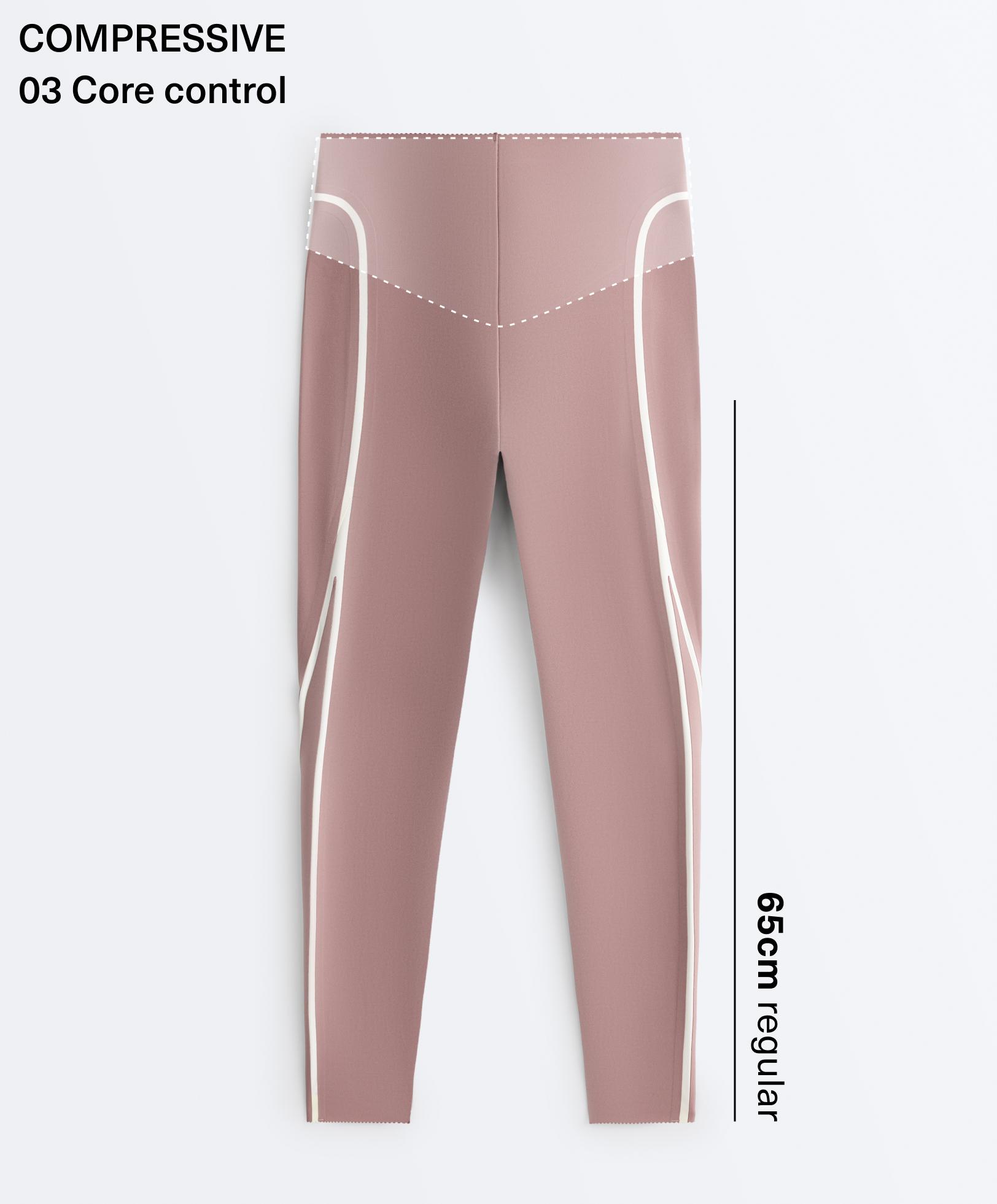 Pantaloni legging până la gleznă high rise Compressive core control contrast