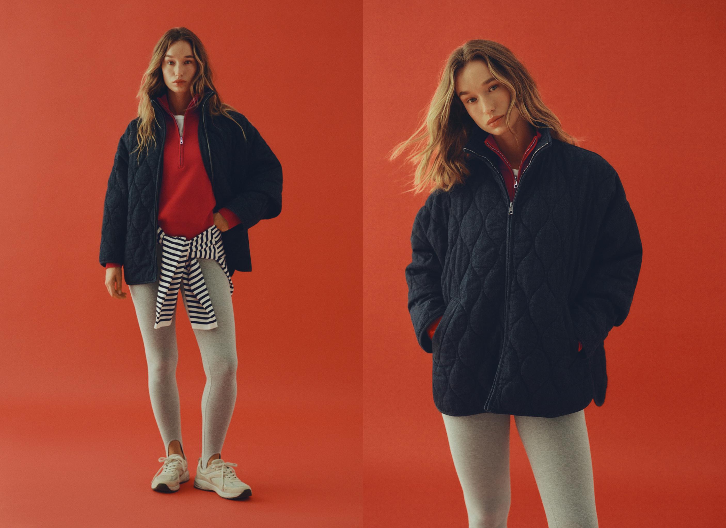 FELLEX® AEROGEL denim-effect boxy padded jacket