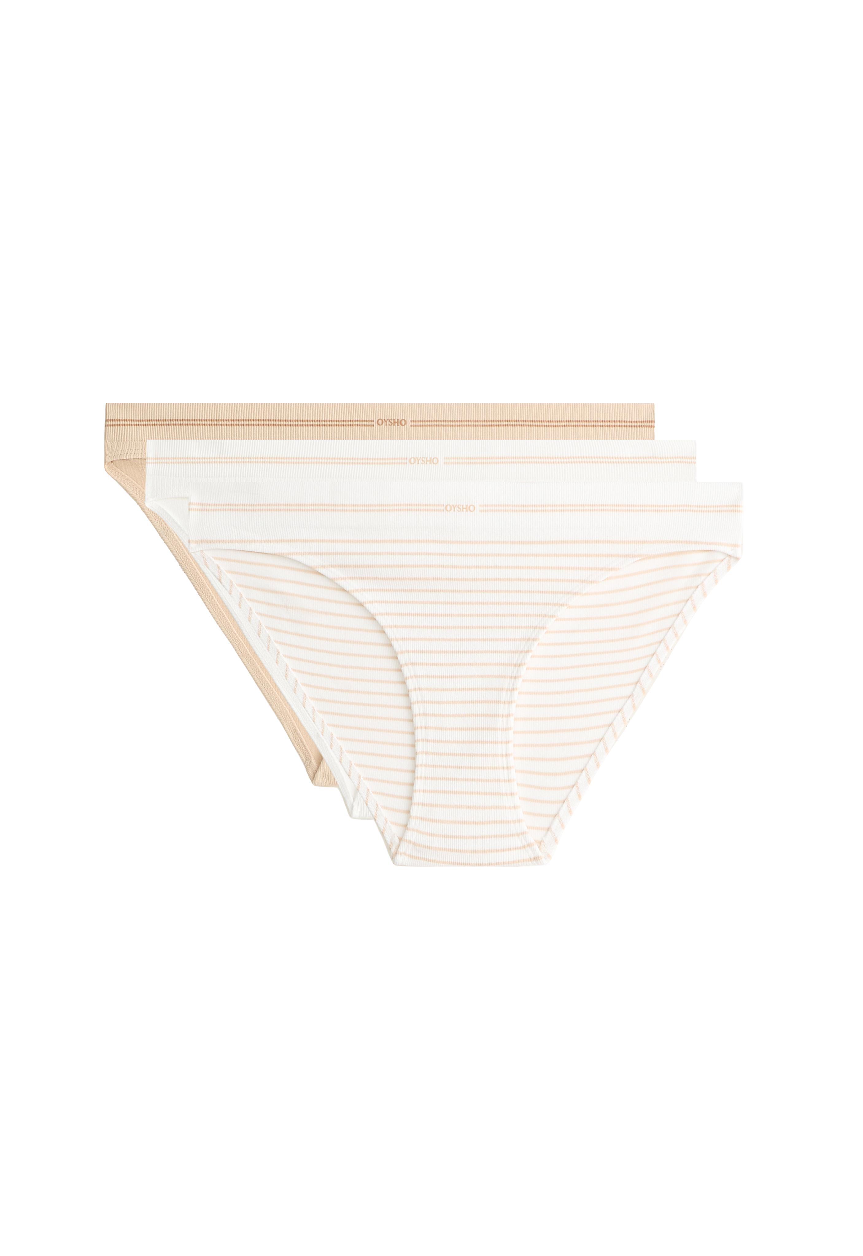 3 seamless rib polyamide blend classic briefs — WHITE 