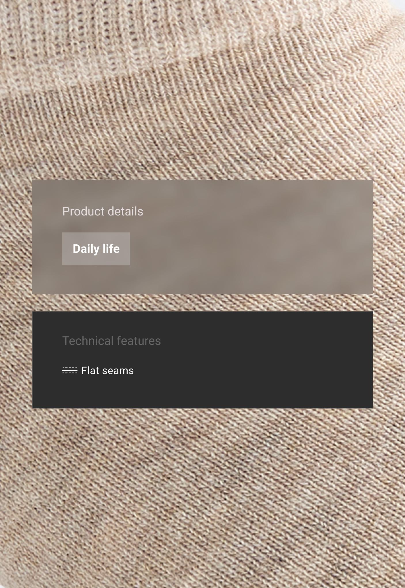 5 pairs of cotton blend sneaker socks — SAND MELANGE