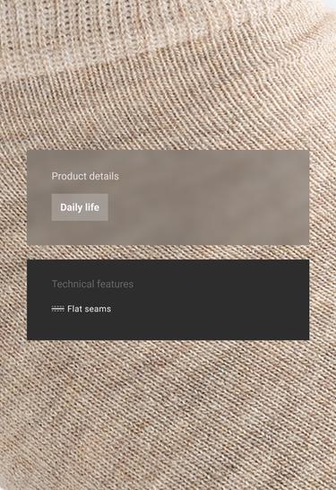 5 pairs of cotton blend sneaker socks — SAND MELANGE 2
