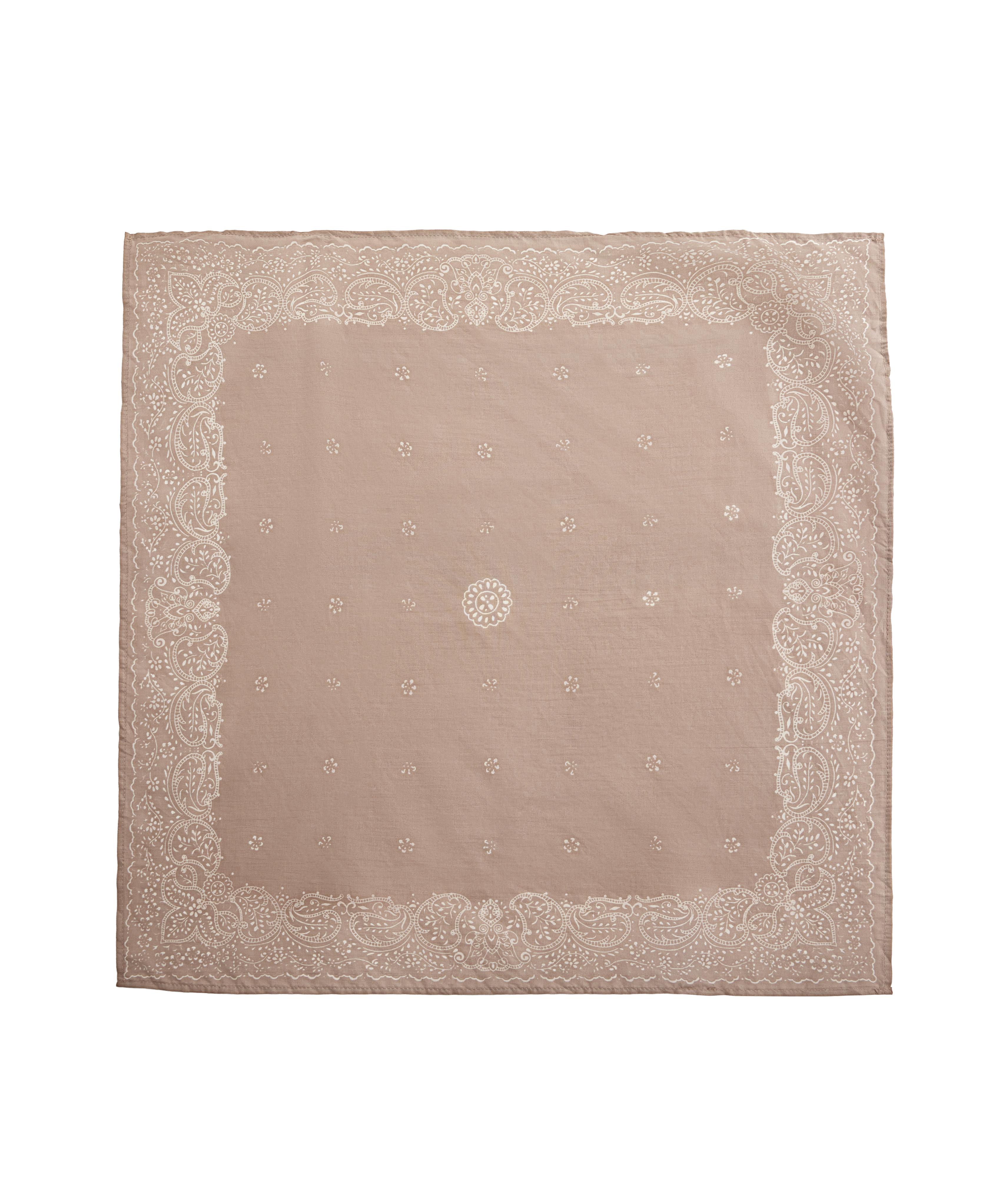 Printed 100% cotton bandana — MINK