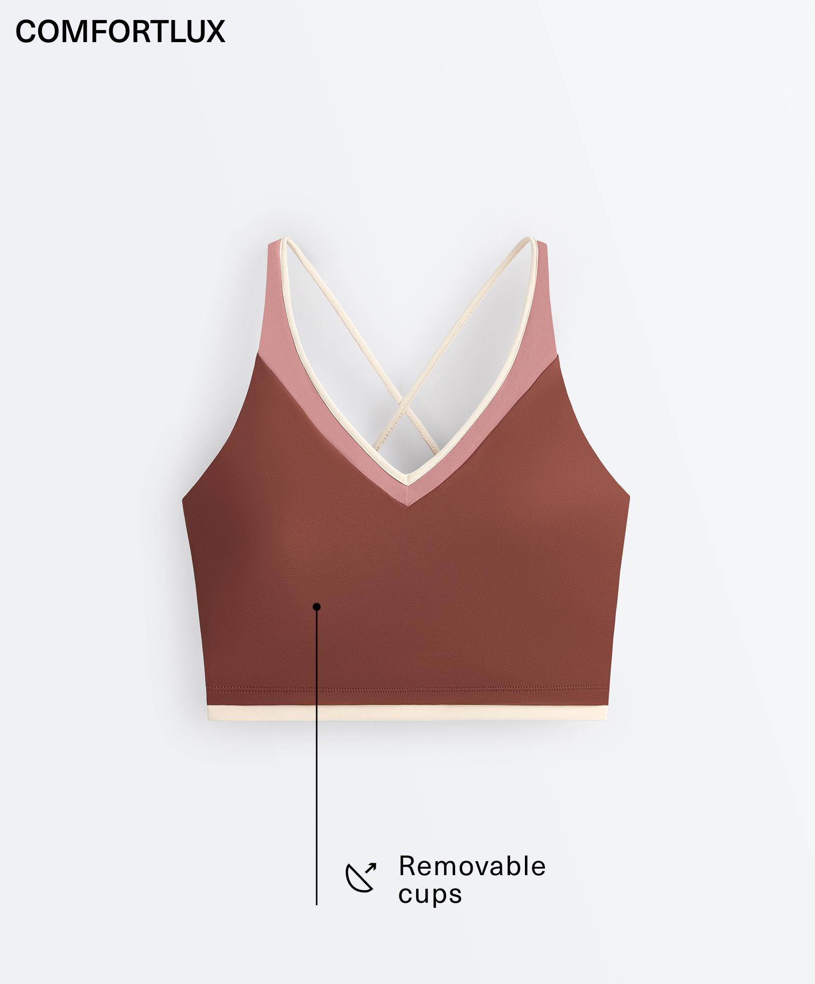Comfortlux block tank top — MAHOGANY