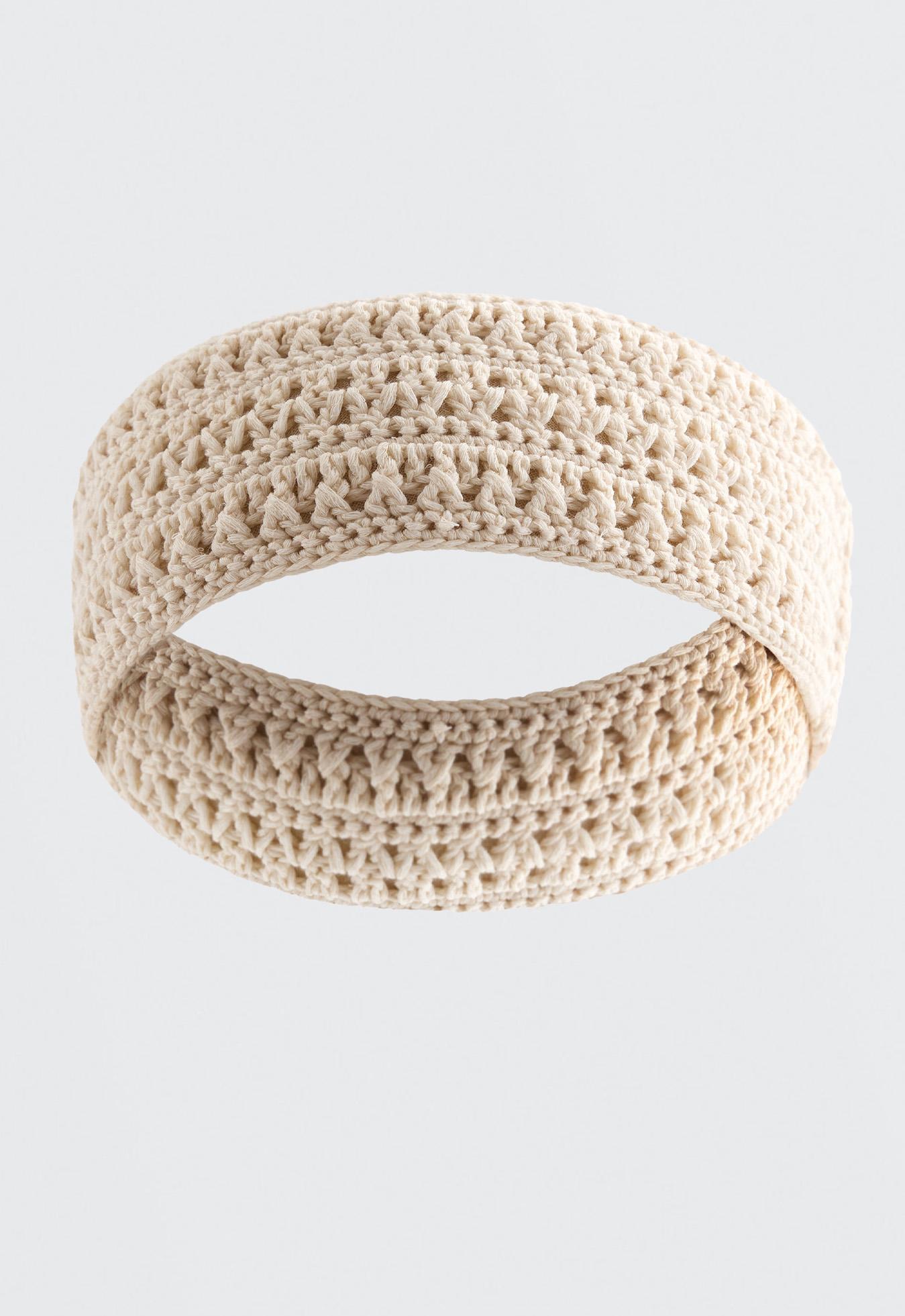 Crochet headband — ECRU