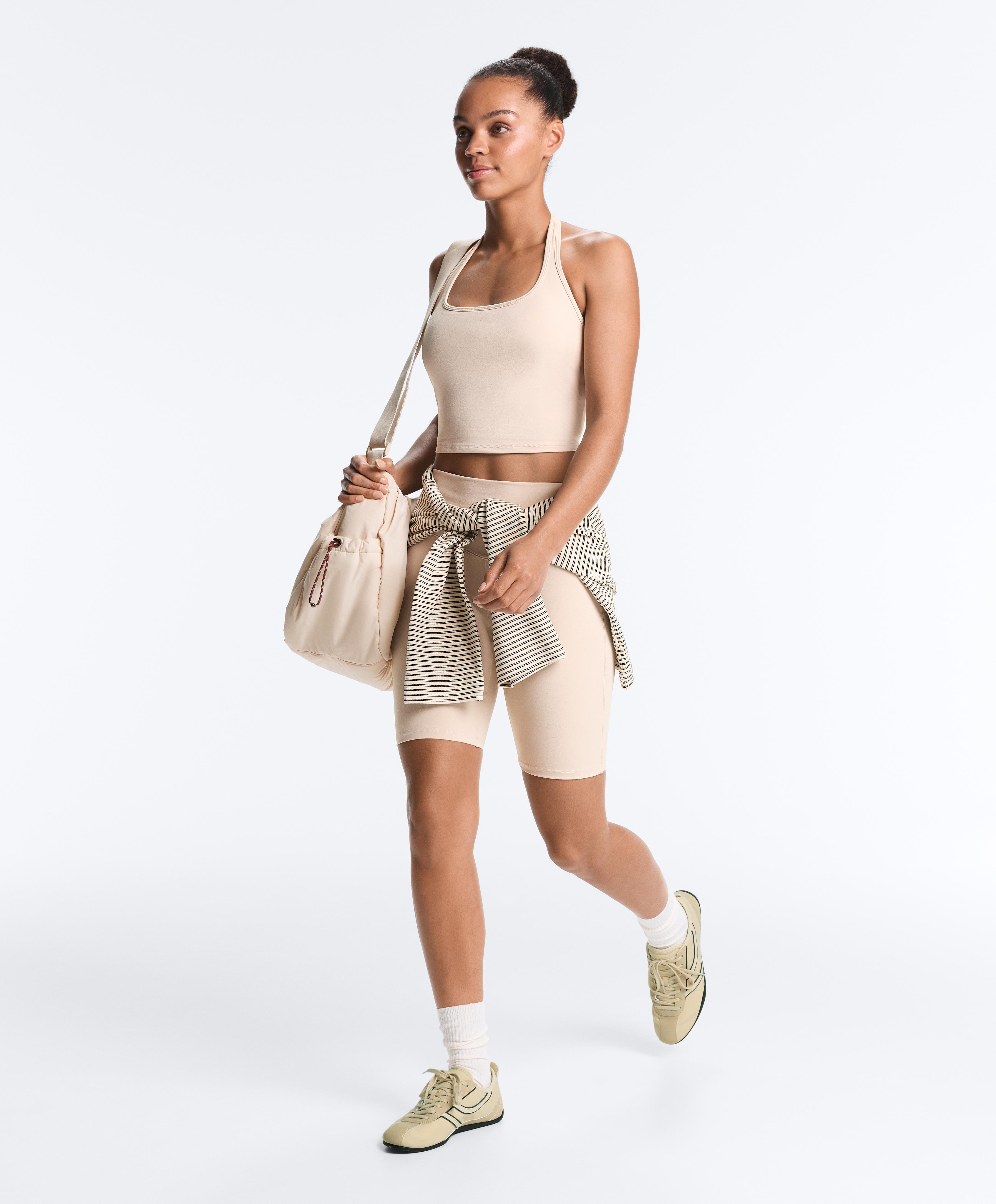 Evermove halter tank top — PALE MINK
