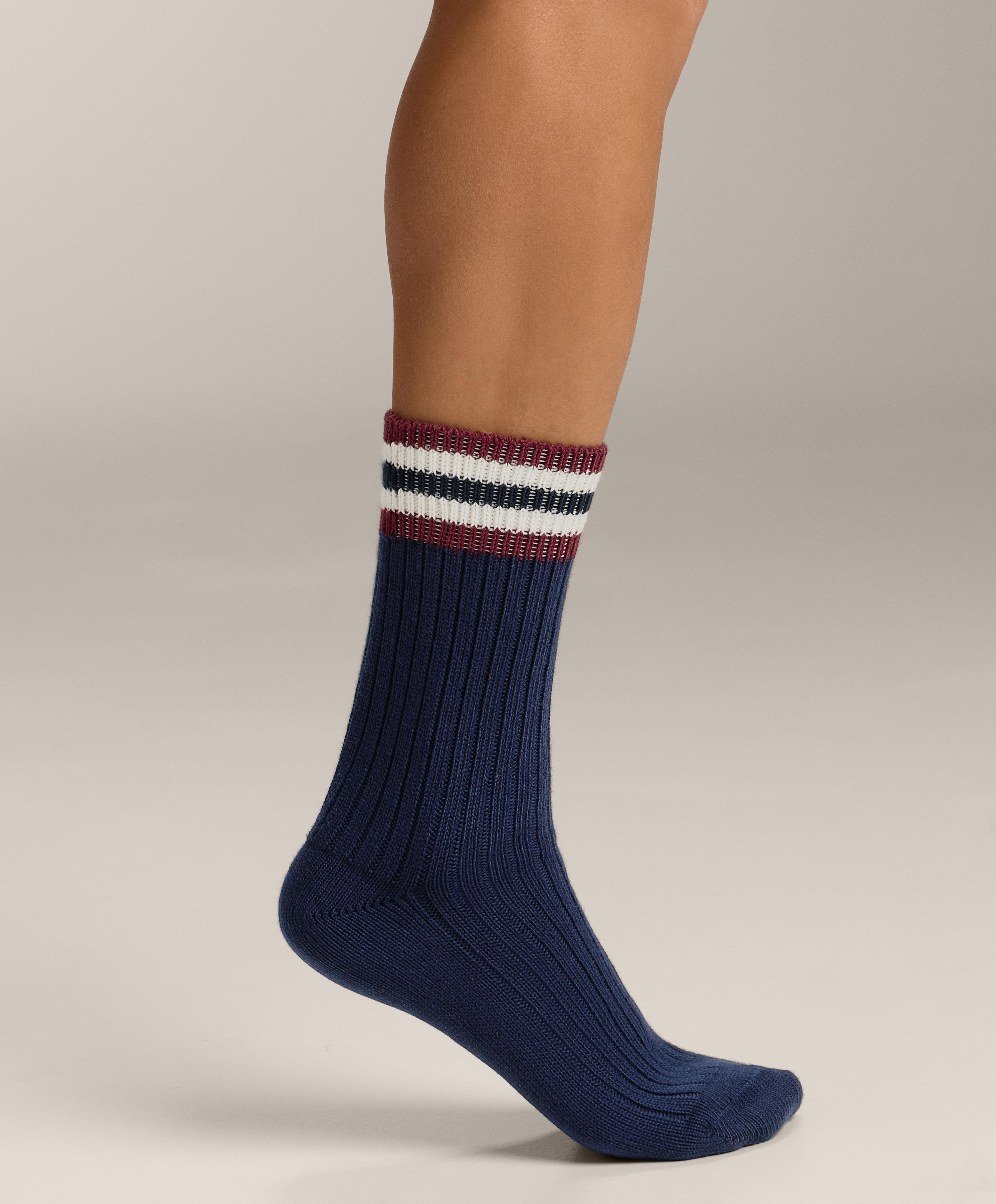 3 pairs of cotton blend classic socks — NAVY BLUE
