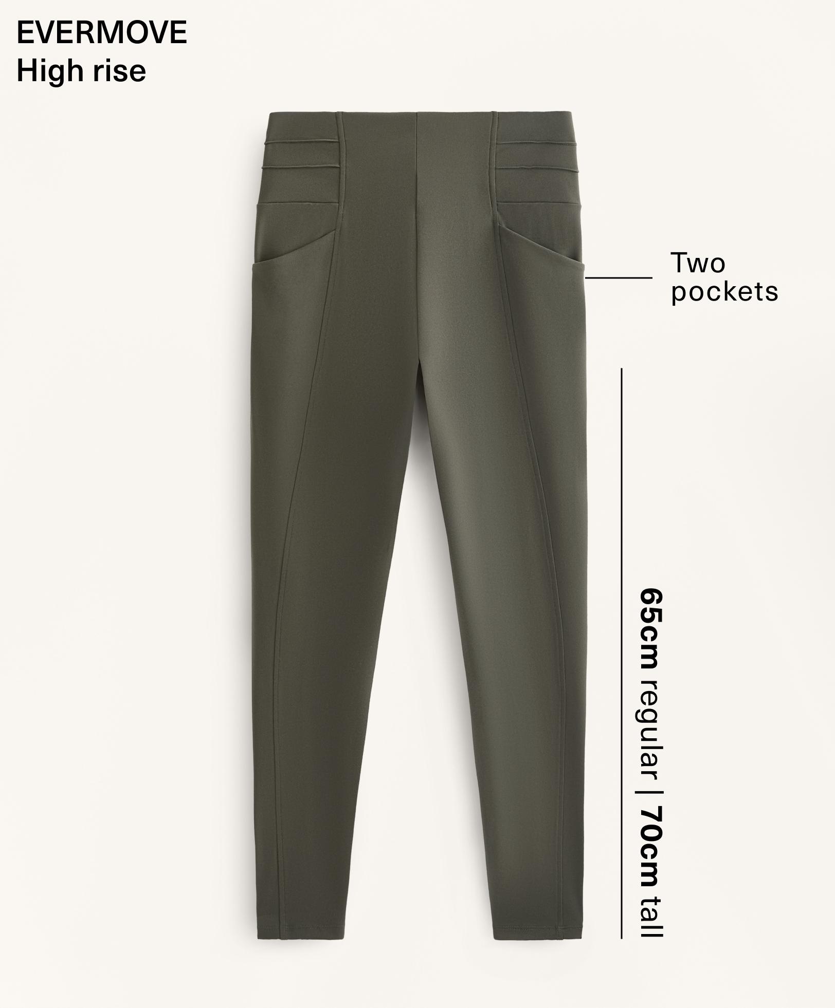 Evermove crease high rise ankle-length leggings