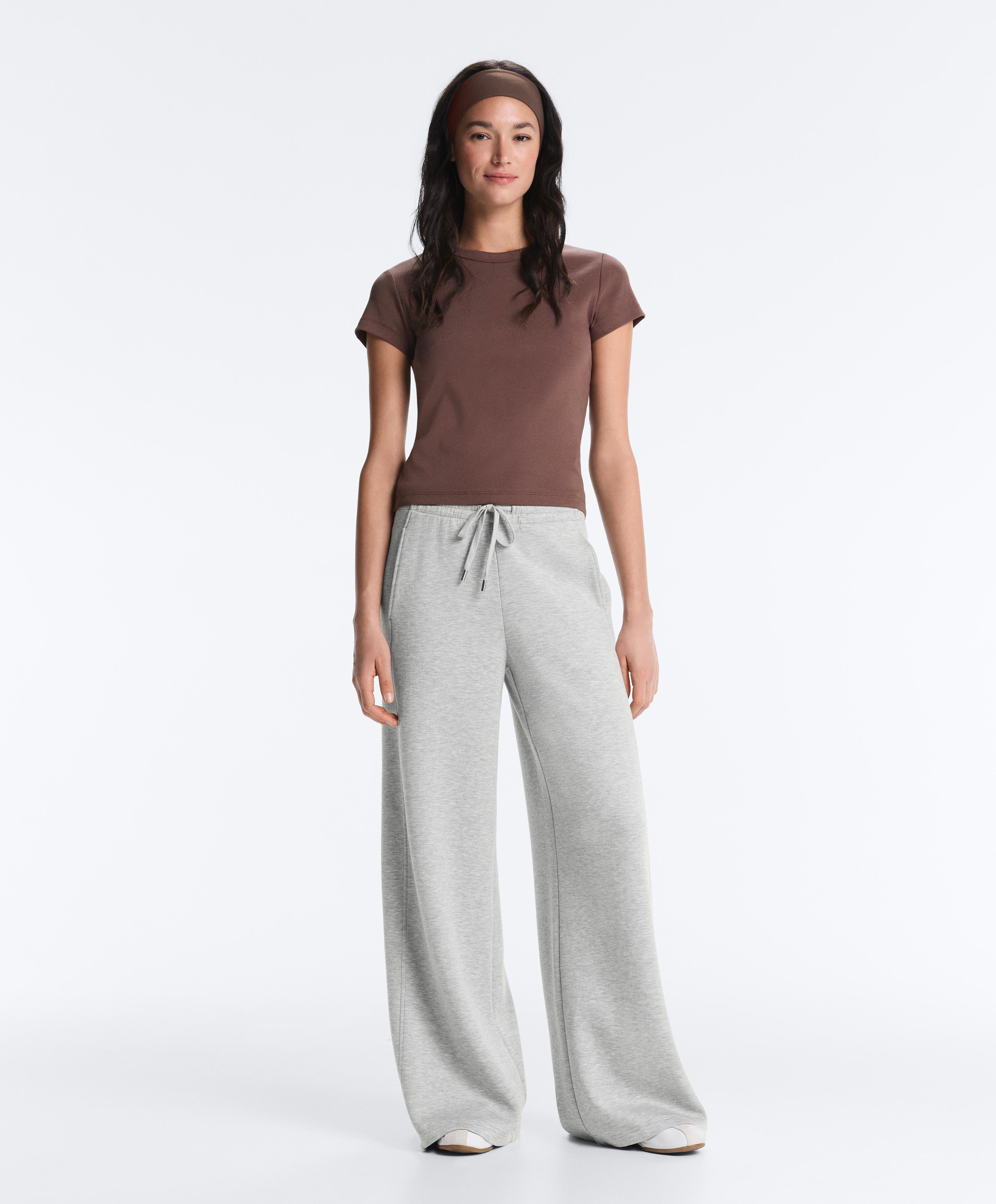 Fitted rib cotton blend T-shirt Fitted rib cotton blend T-shirt