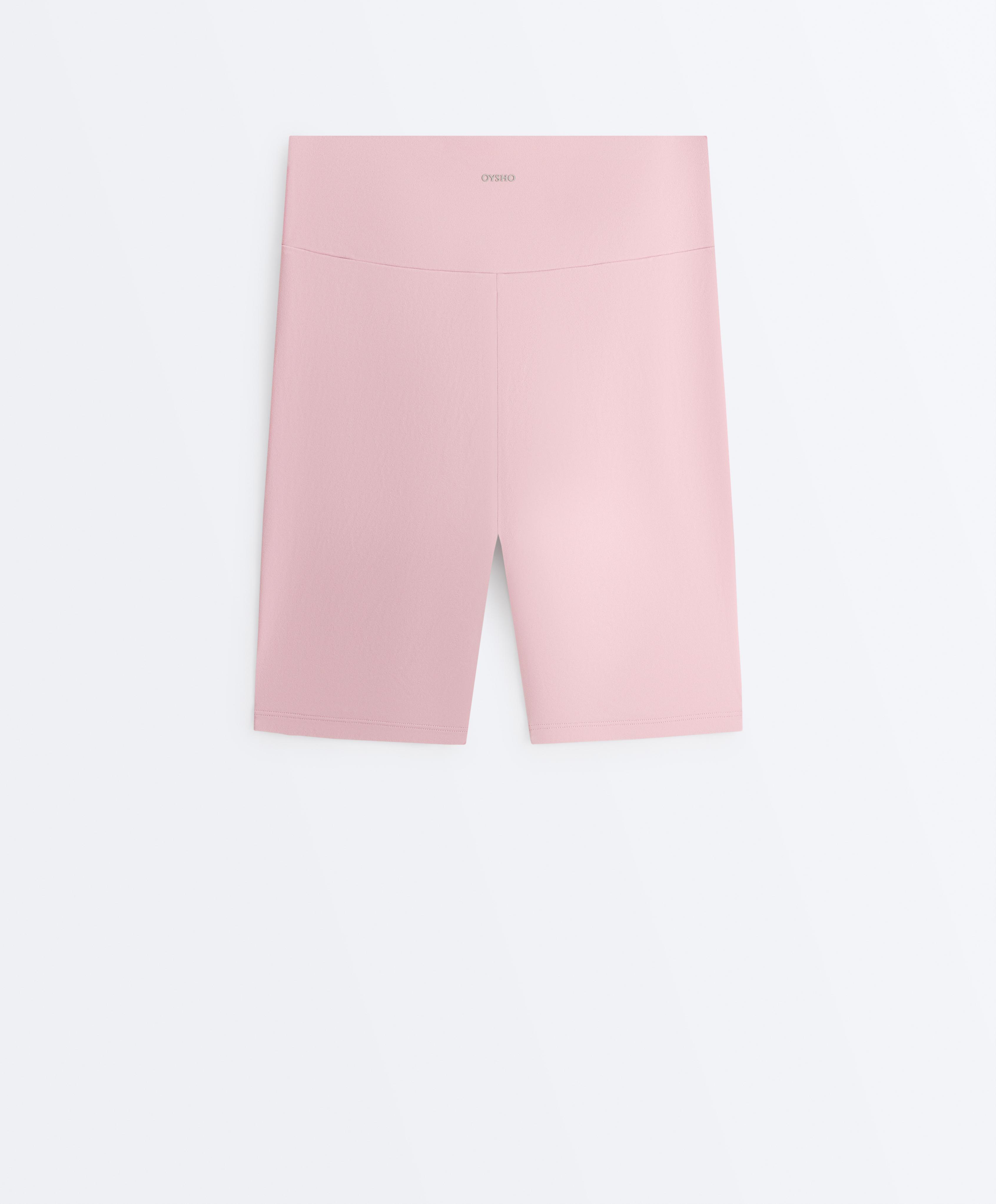 Comfortlux high-rise 20cm biker leggings — PALE PINK