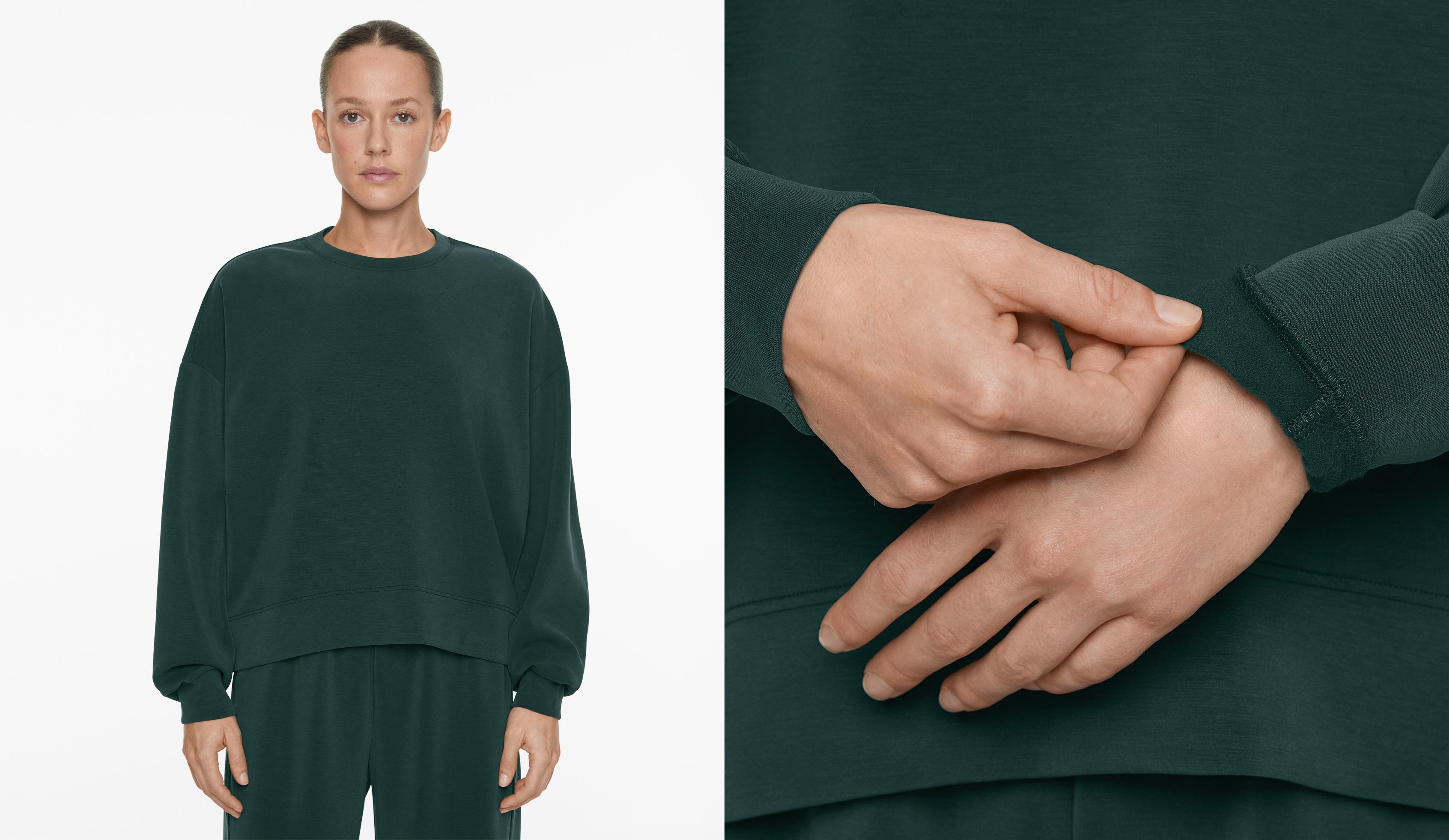 Brushed sweatshirt with modal