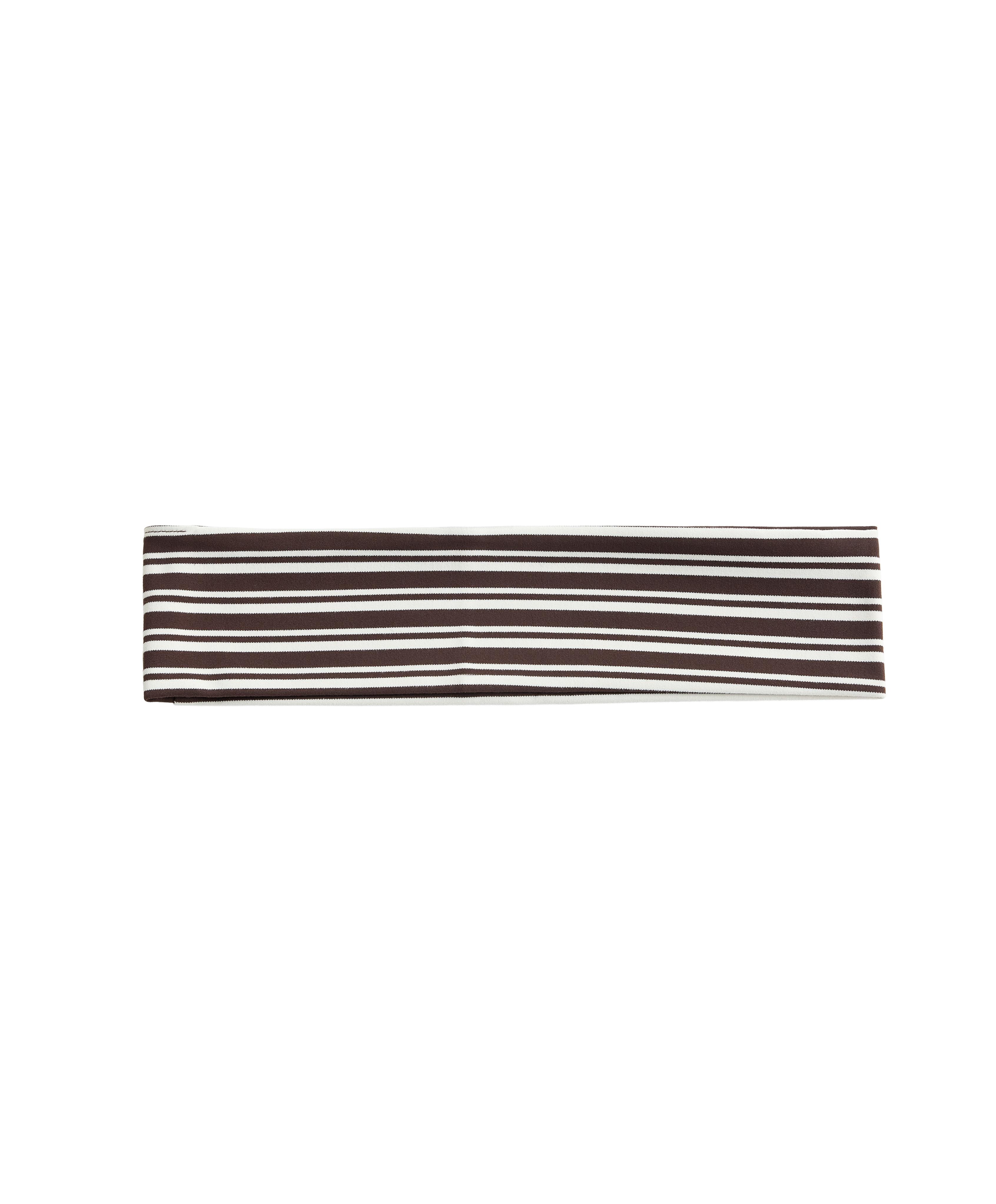 6 cm striped sports headband — DARK BROWN