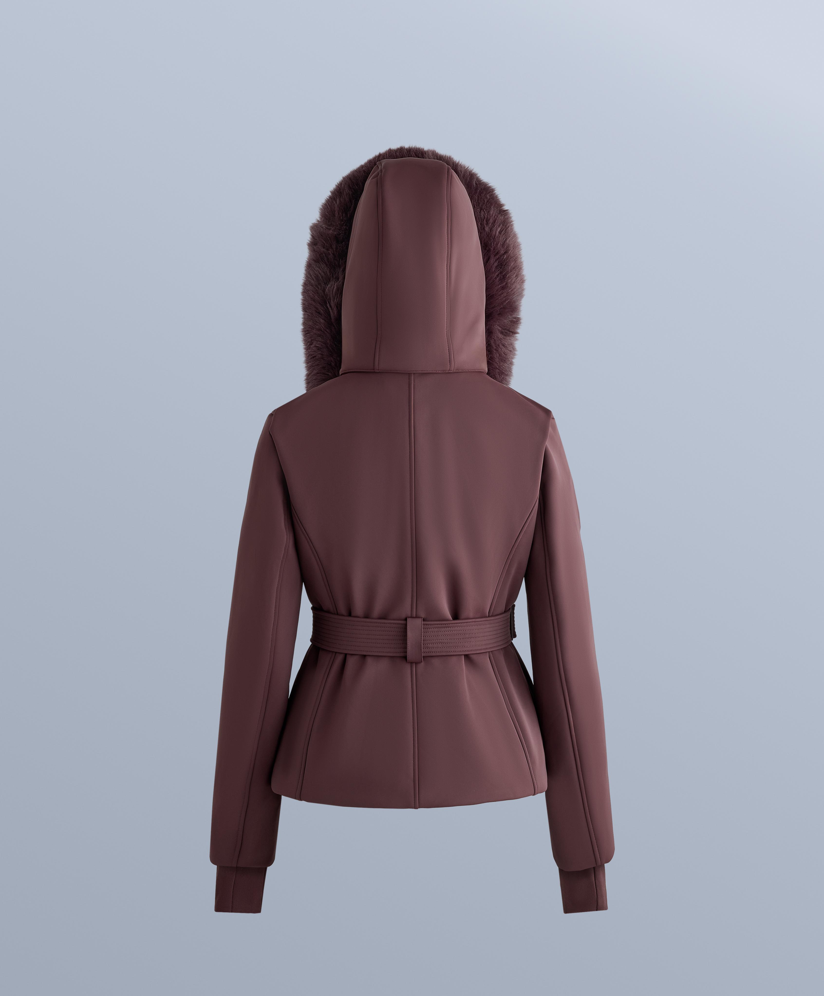 Primaloft® SKI water-resistant super-fitted jacket — DARK WINE RED