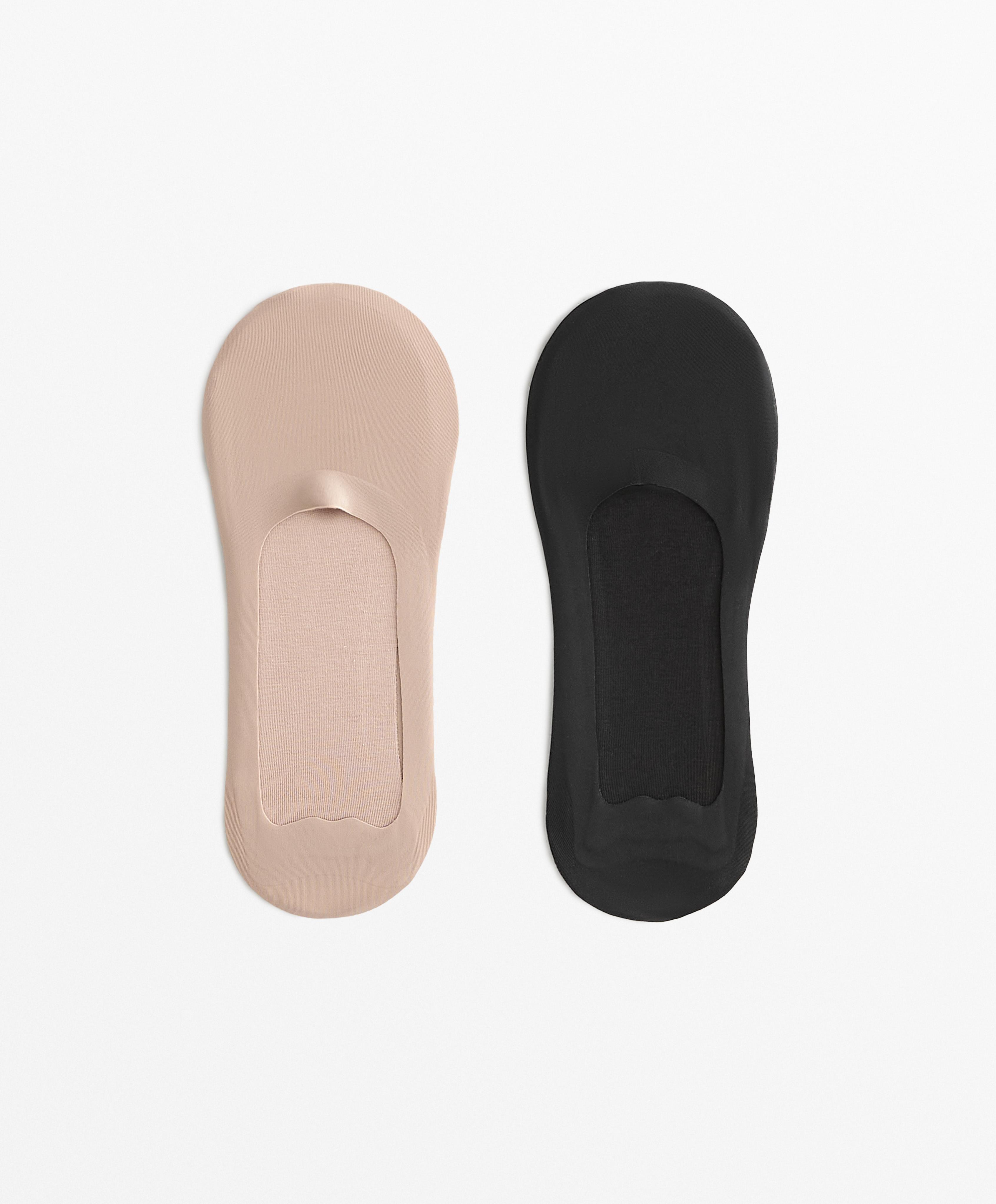 2 pairs of invisible socks with medium cut microfibre 2 pairs of invisible socks with medium cut microfibre