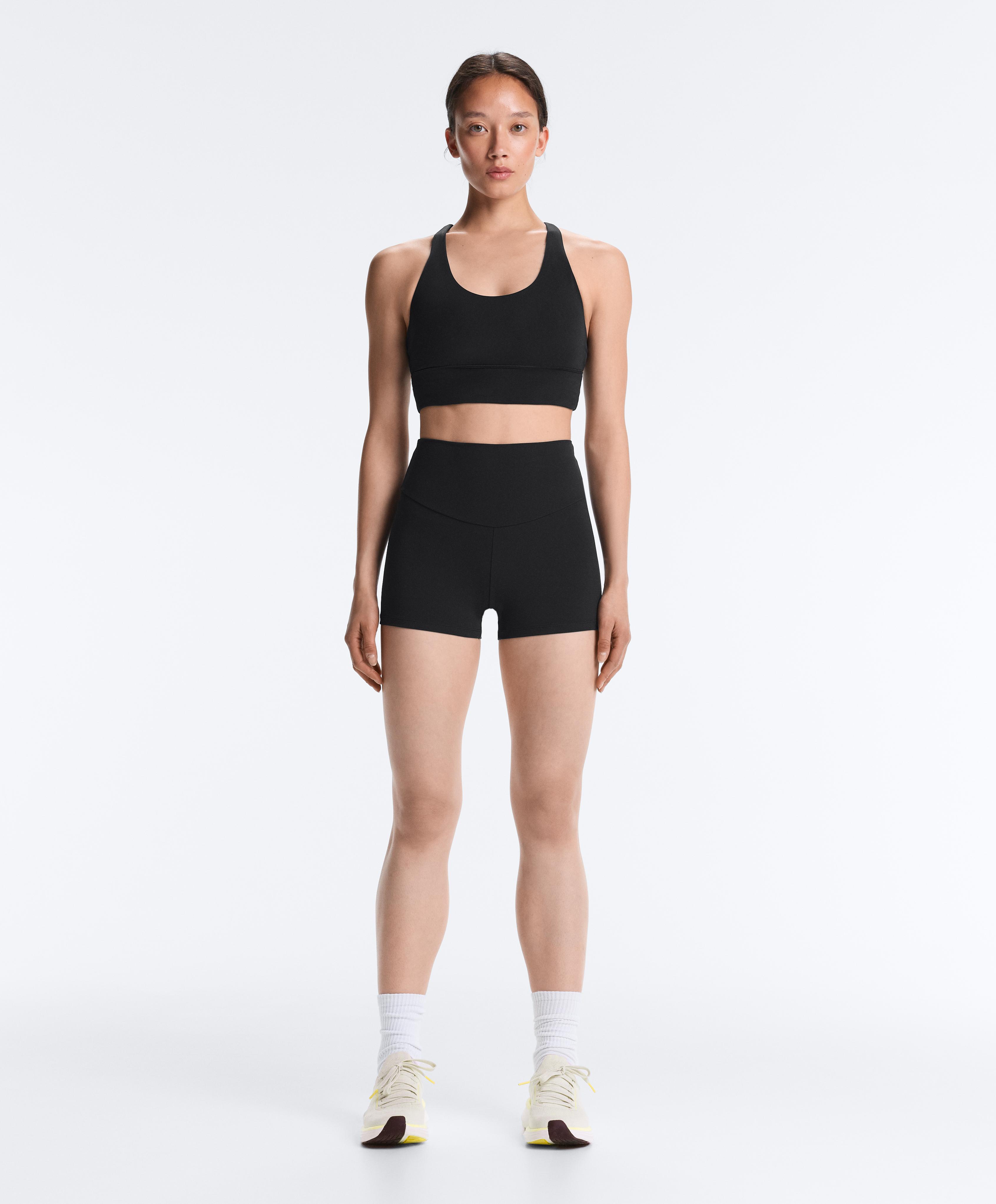 Comfortlux high-rise 5cm hot pants — BLACK