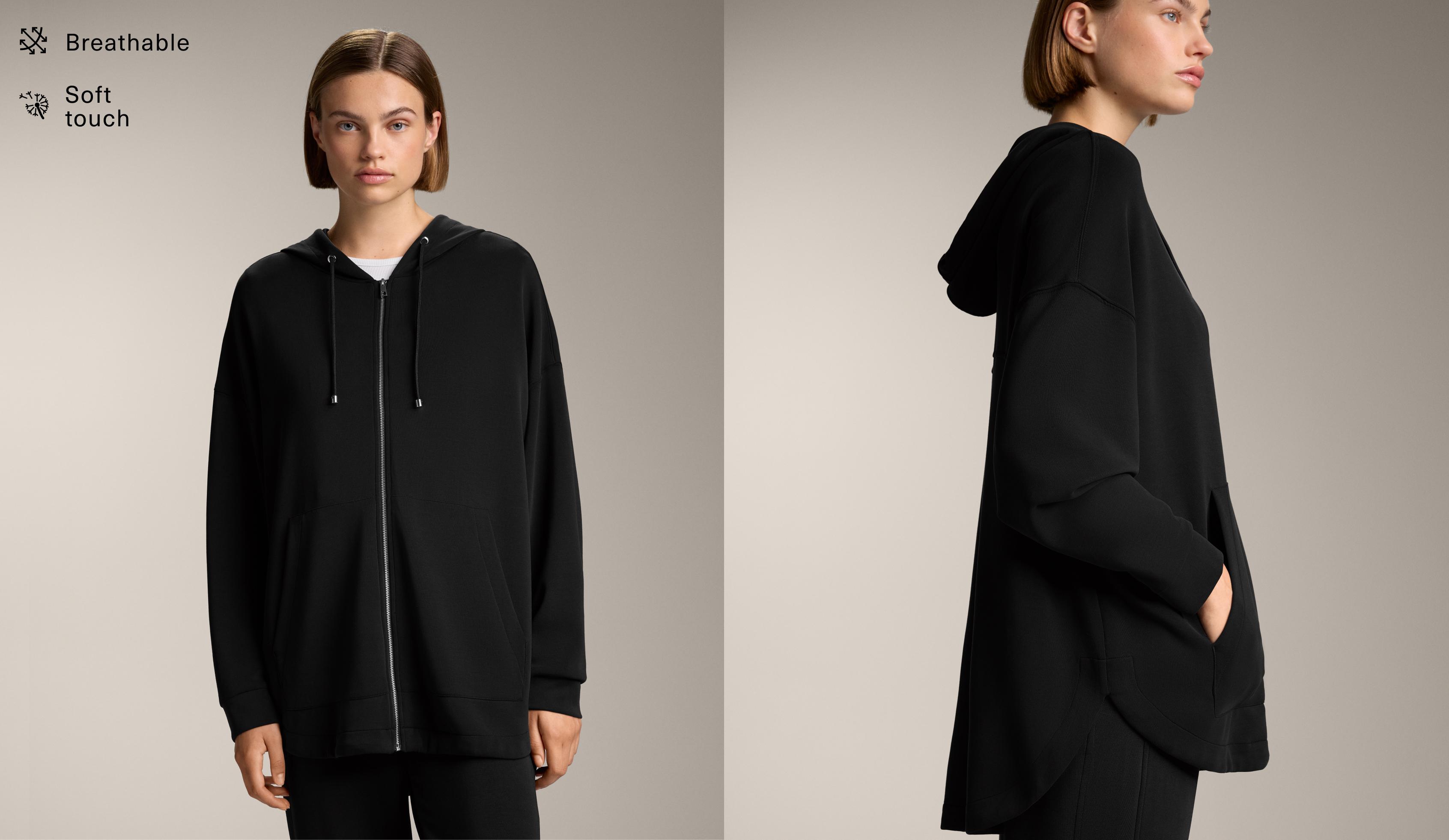 Oversize jacket with modal