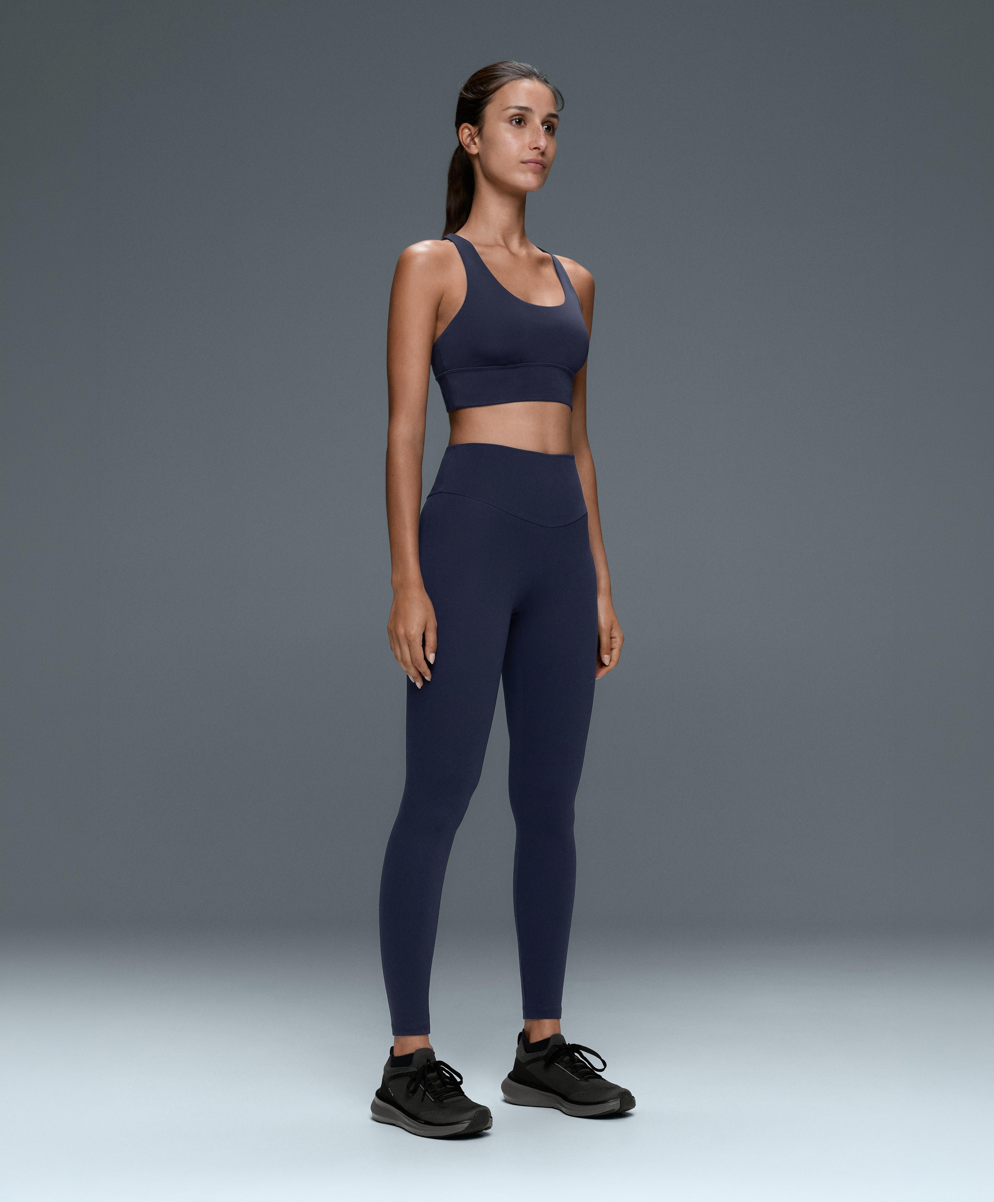 Comfortlux high-waisted ankle-length leggings — NAVY BLUE