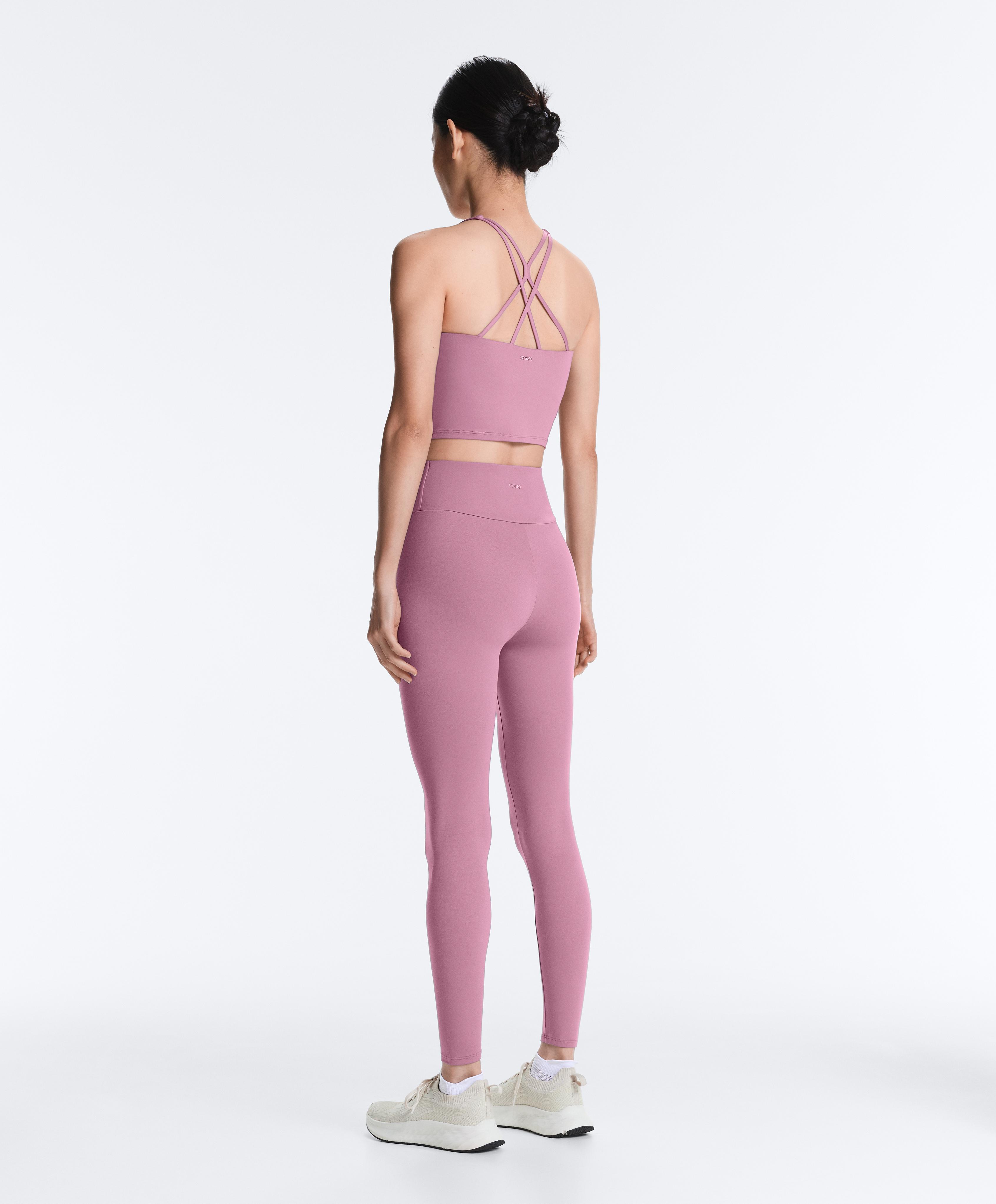 Comfortlux strappy tank top with cups — MAUVE PINK
