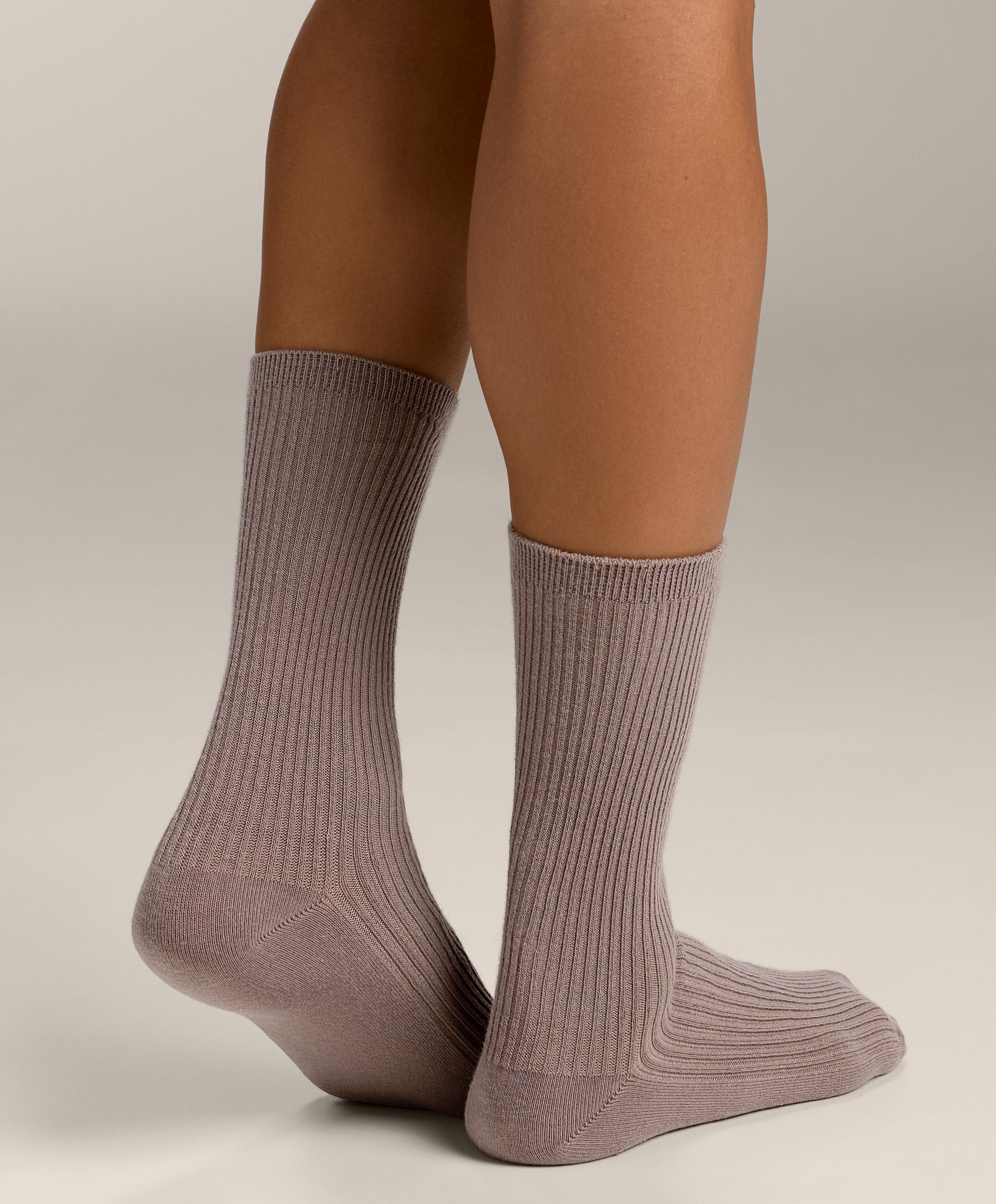 5 pairs of cotton blend classic socks — WASHED ROSE