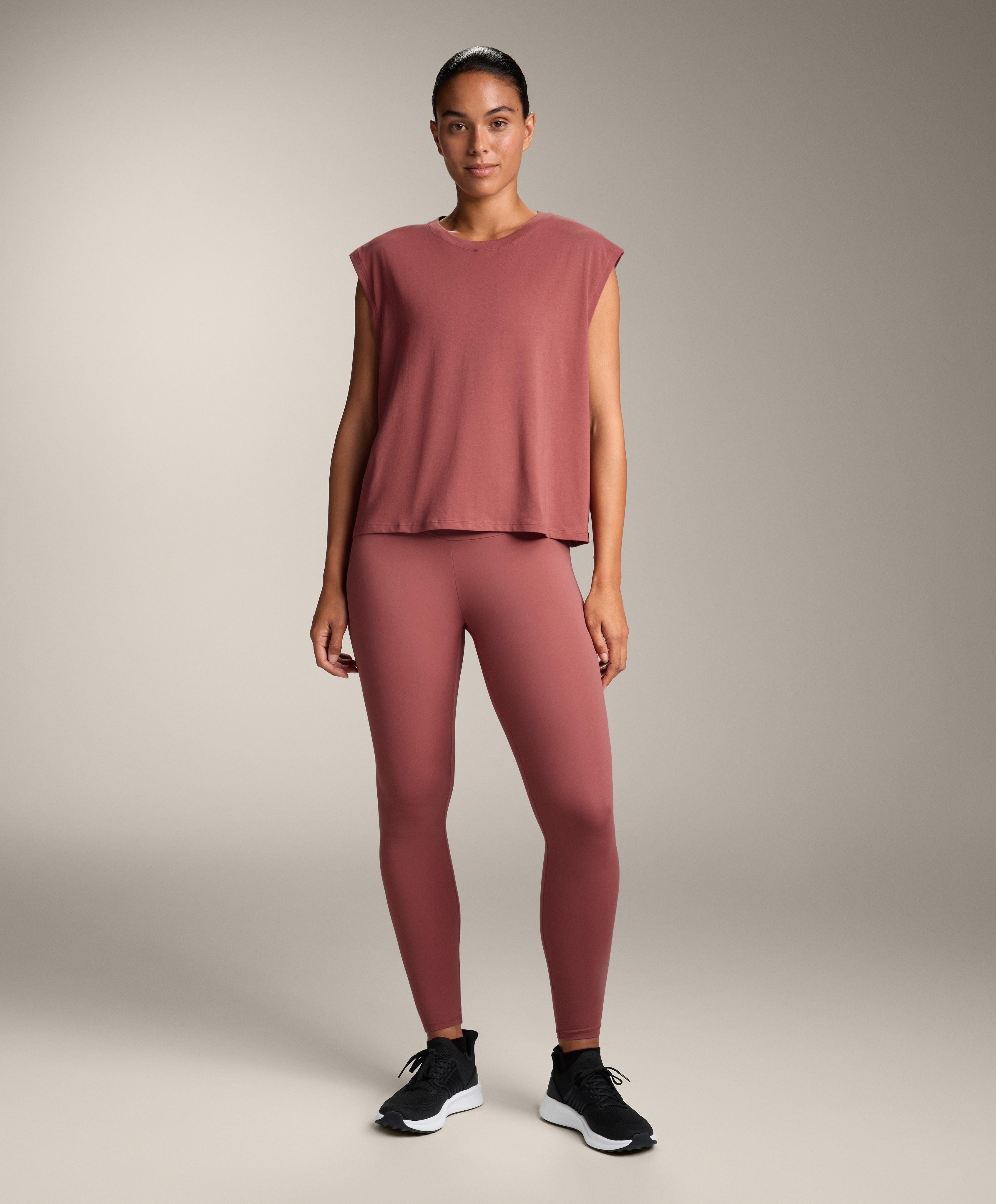 Cotton blend sleeveless T-shirt - Sale