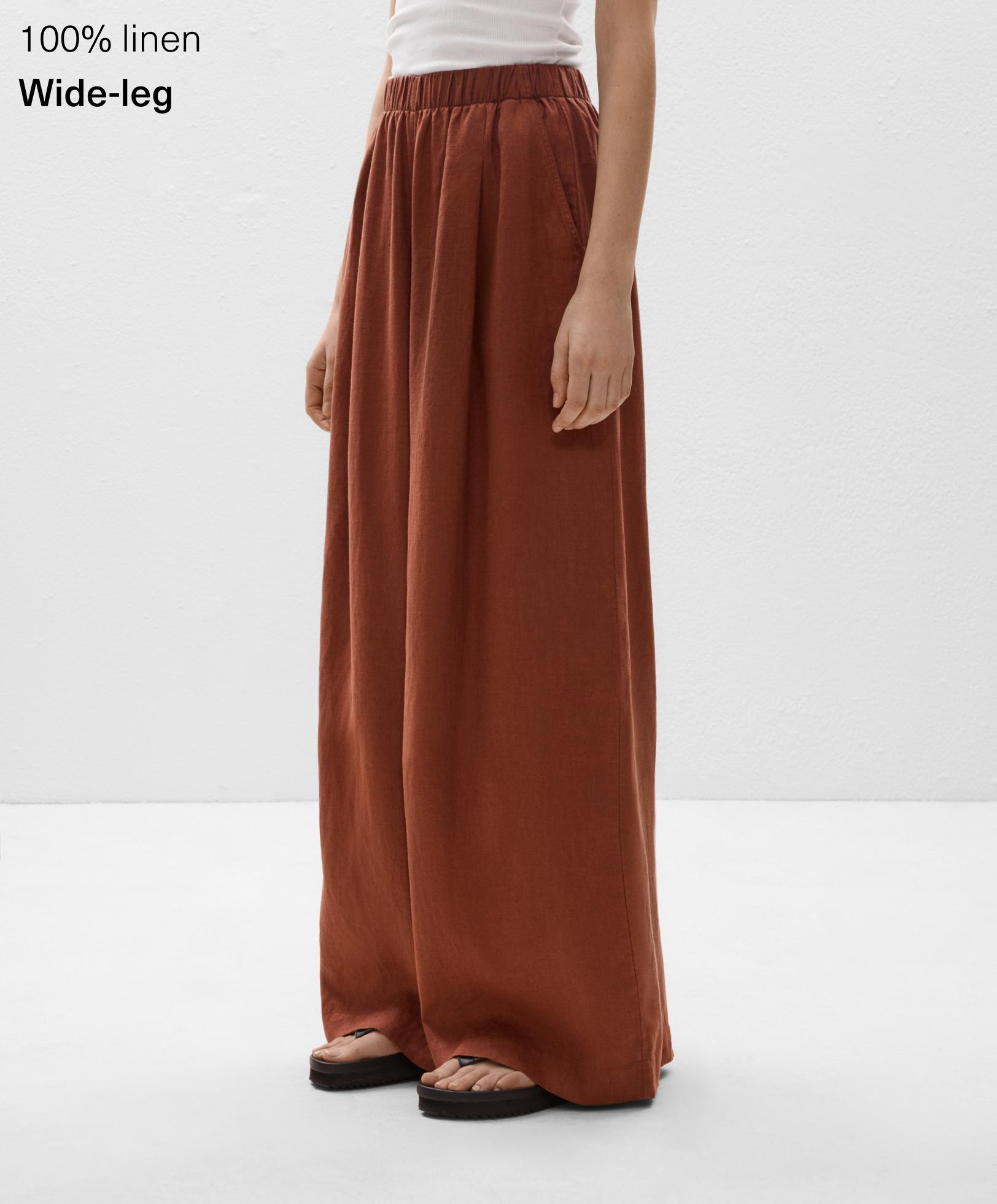 Pantaloni ampi 100% lino Pantaloni ampi 100% lino