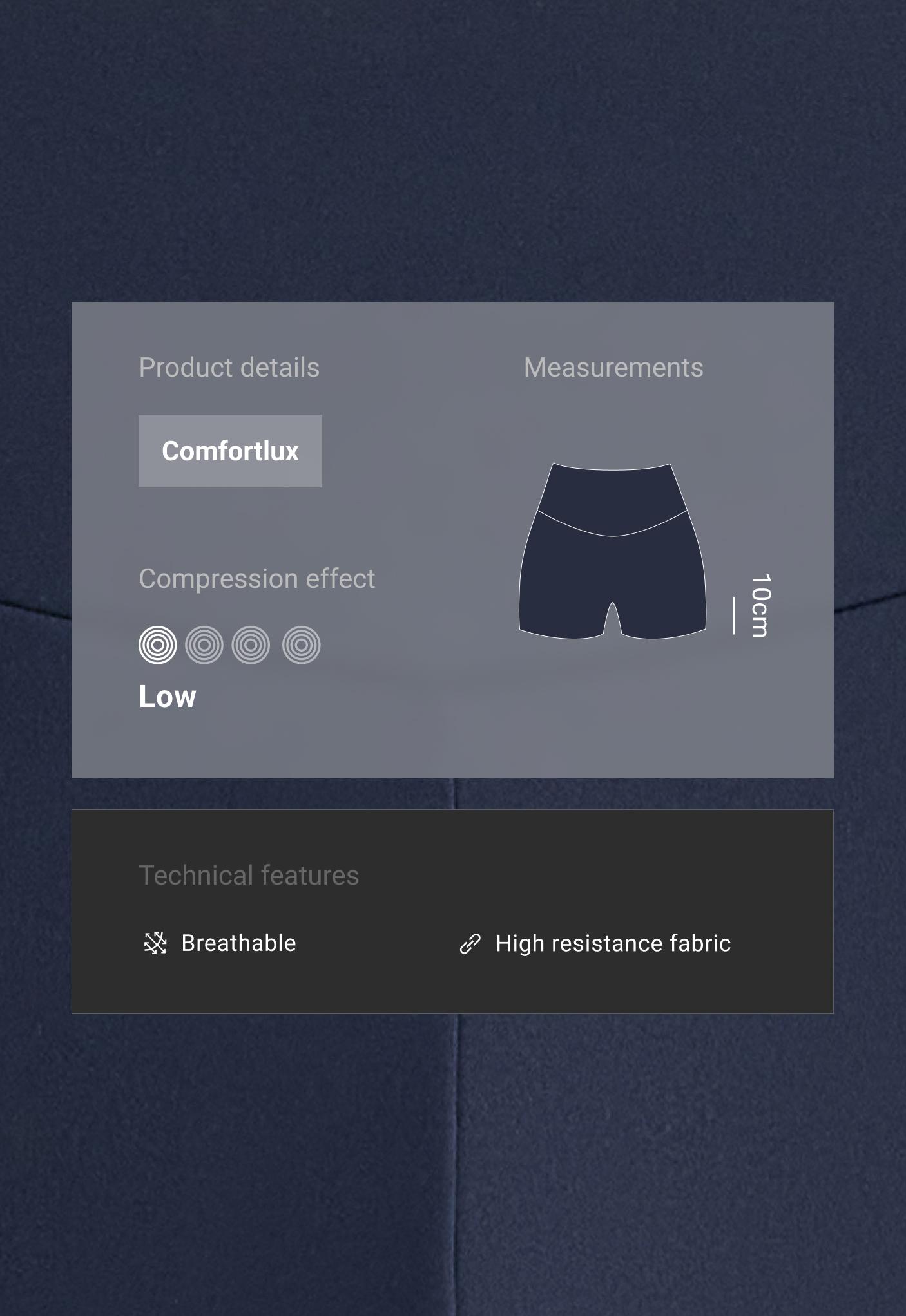 Comfortlux high-waisted 10cm hot pants
