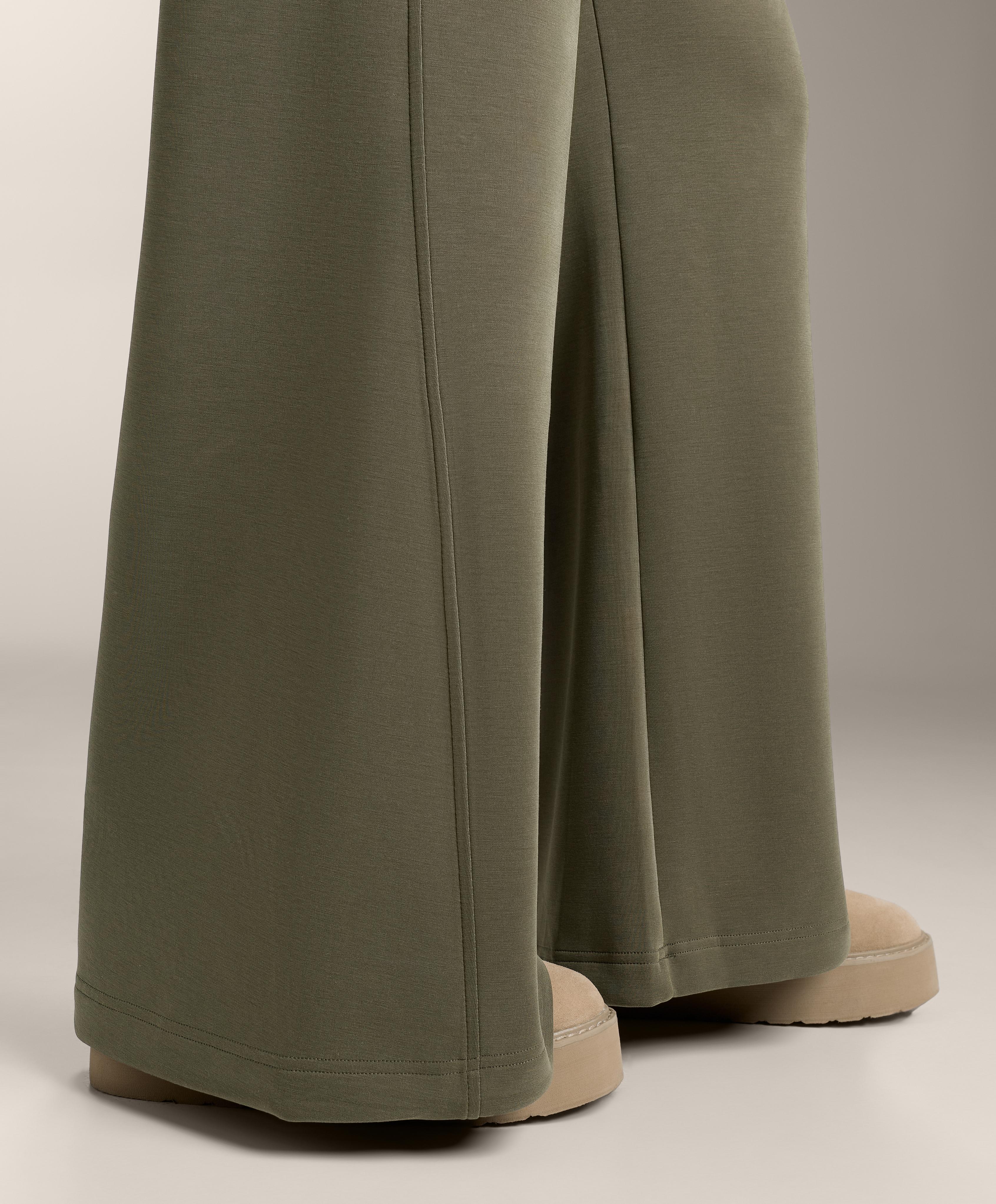 Modal ve brushed özellikli süper yüksek bel ispanyol paça pantolon - Görsel 6