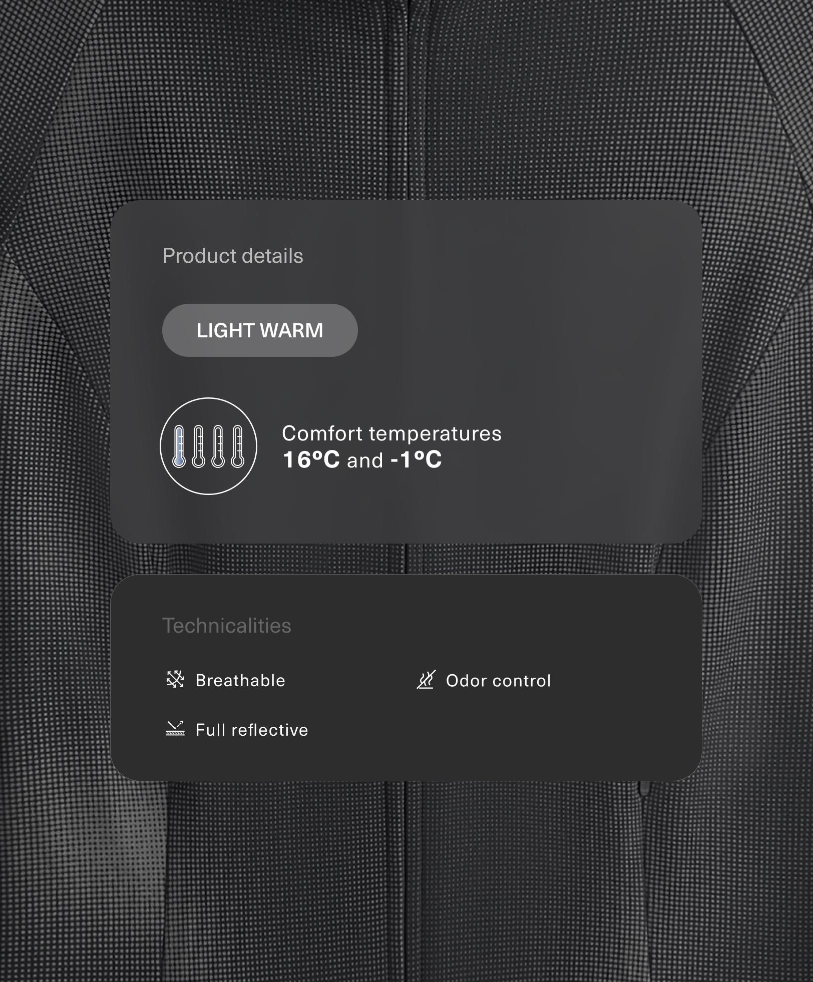 Chaqueta técnica light warm reflectante Chaqueta técnica light warm reflectante