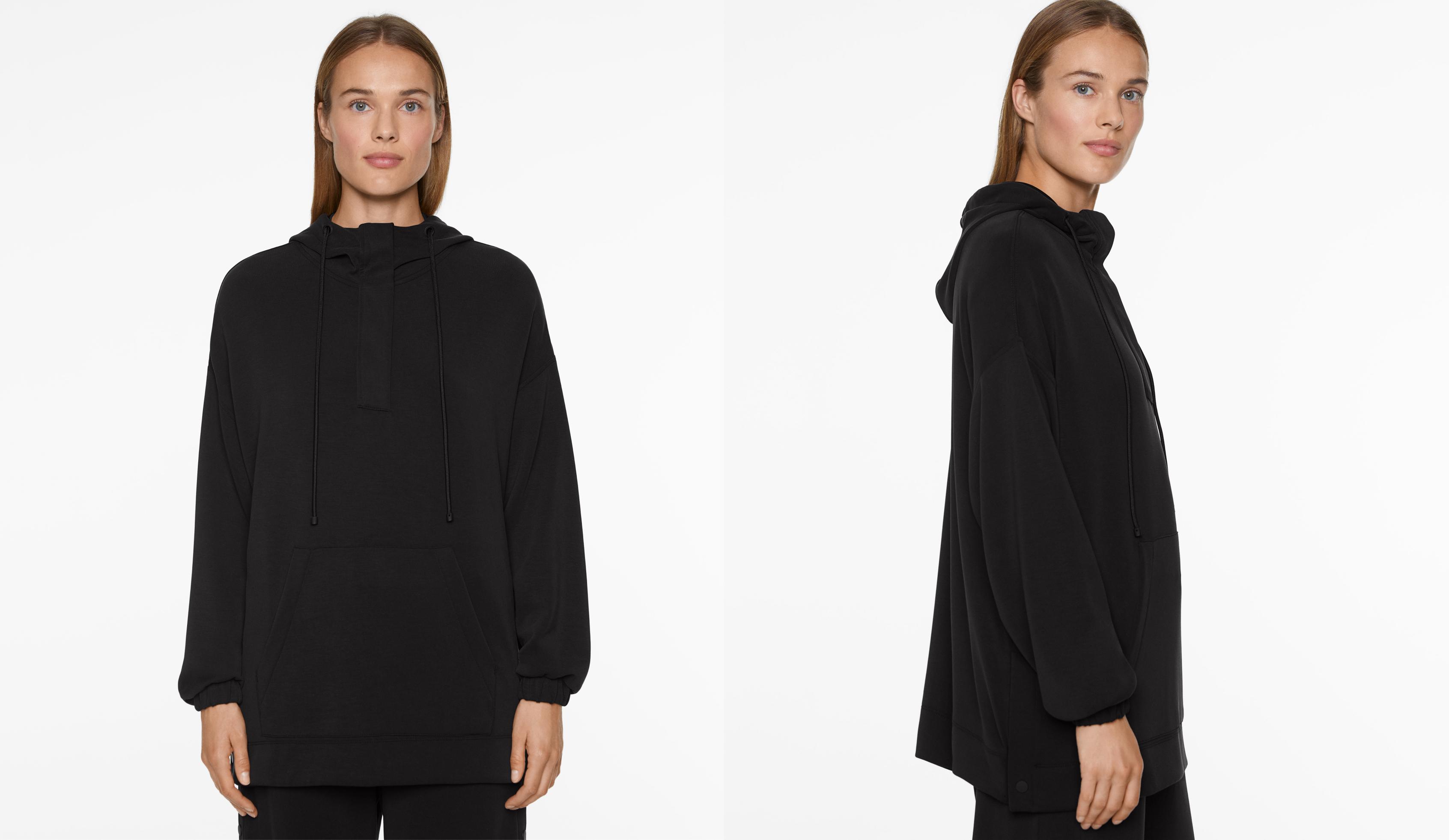 Oversized sweater met modal en rits, voelt zacht aan