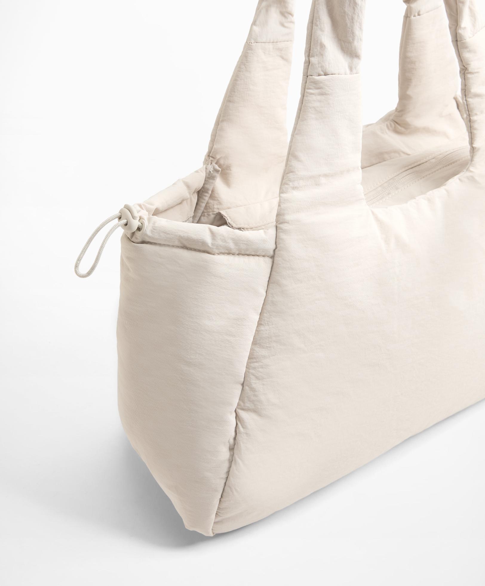 Yoga bag with side gathering