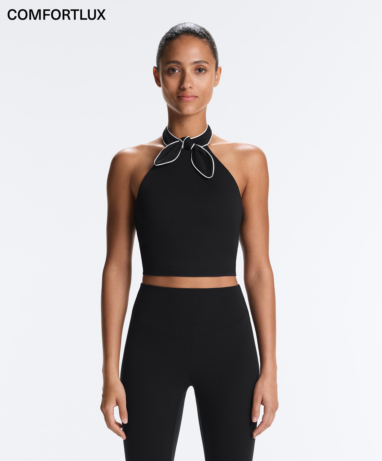 Майка tank top Comfortlux з вирізом halter і бантом Майка tank top Comfortlux з вирізом halter і бантом