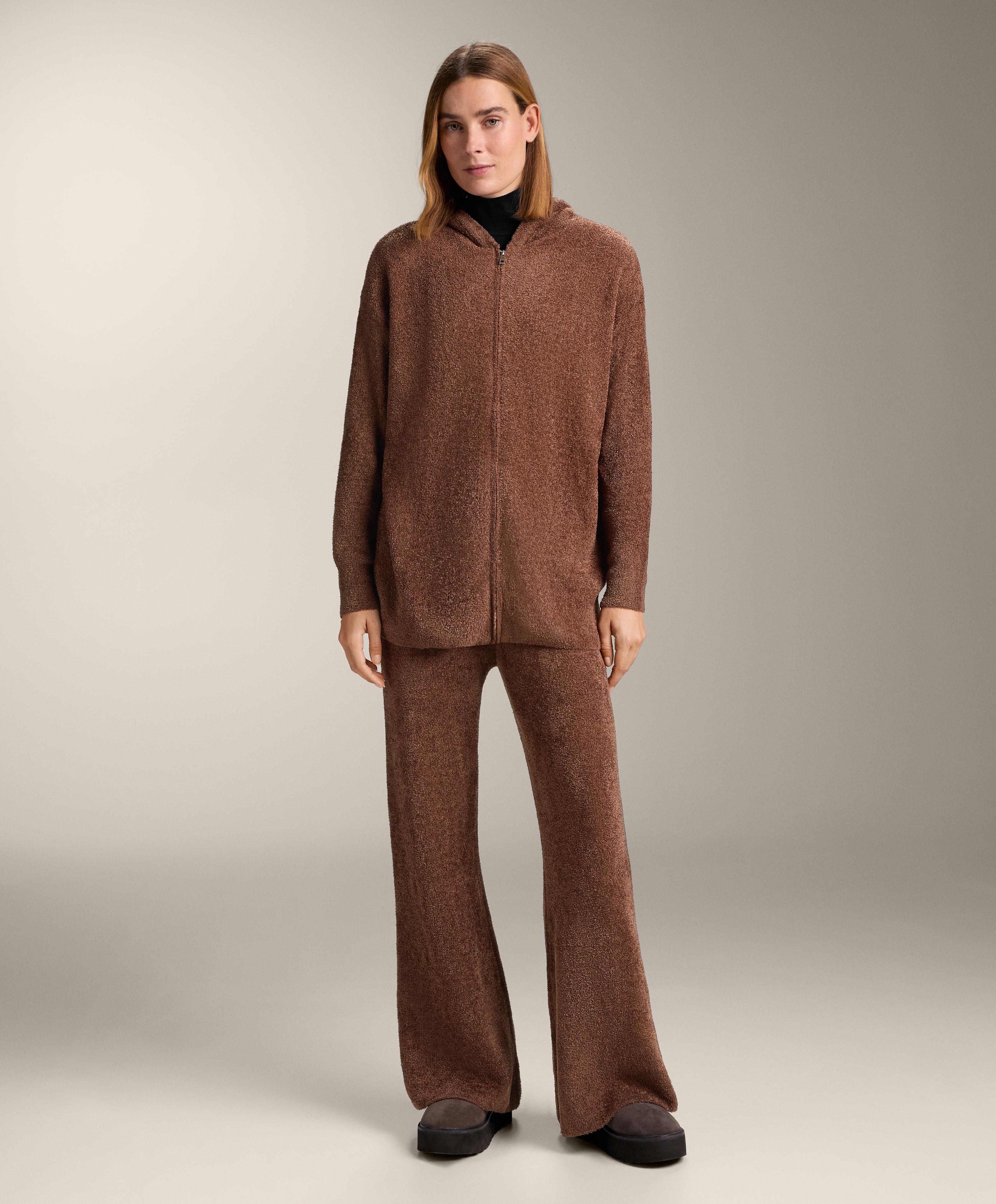 Thick chenille hooded jacket - Sale