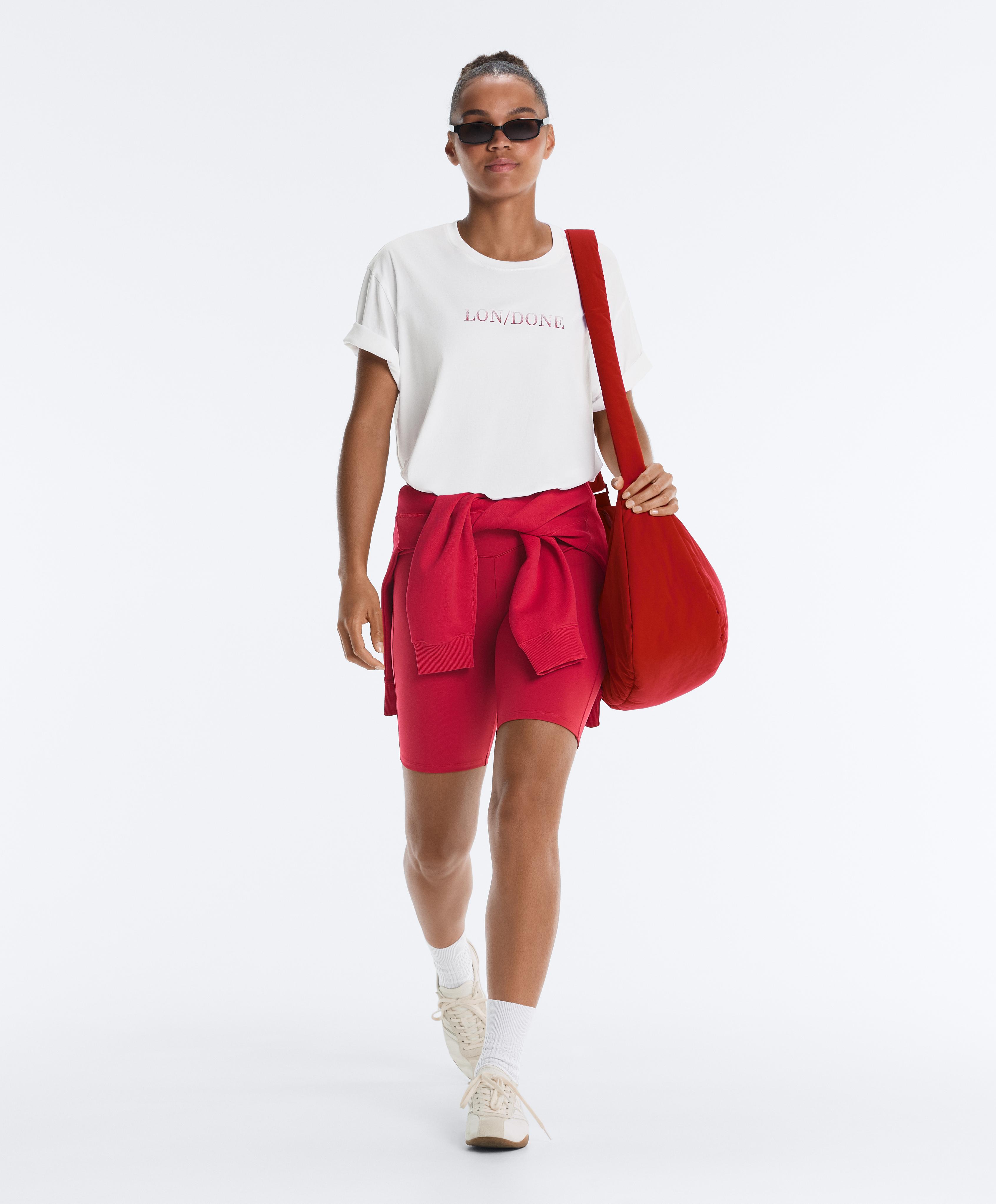Boxy cotton blend T-shirt London — WHITE 