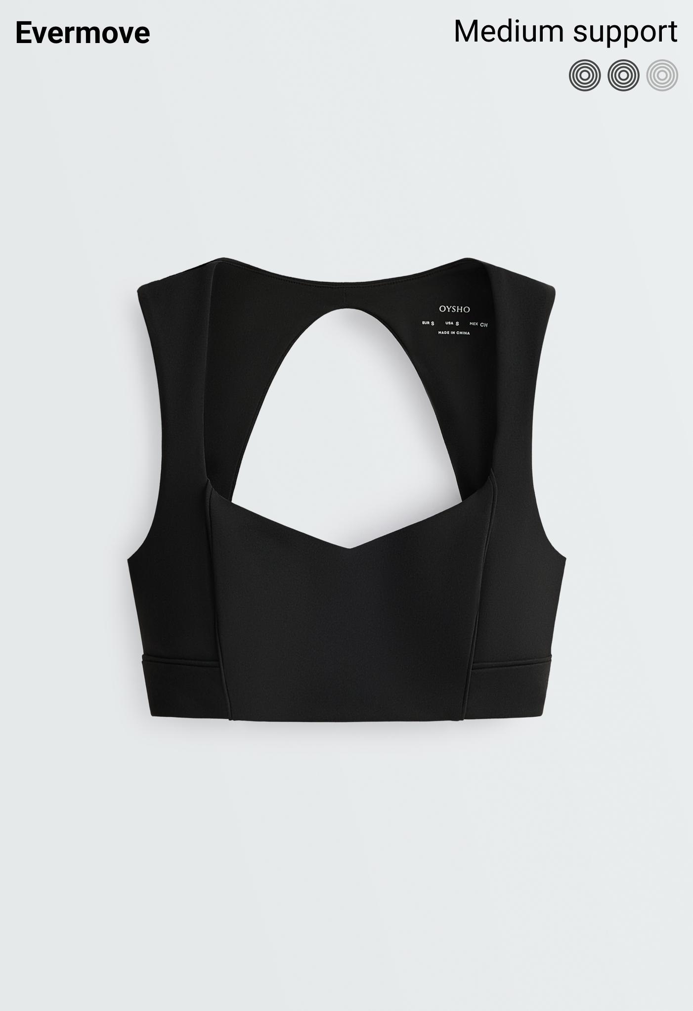 Brassière sport Evermove maintien moyen dos ouvert
