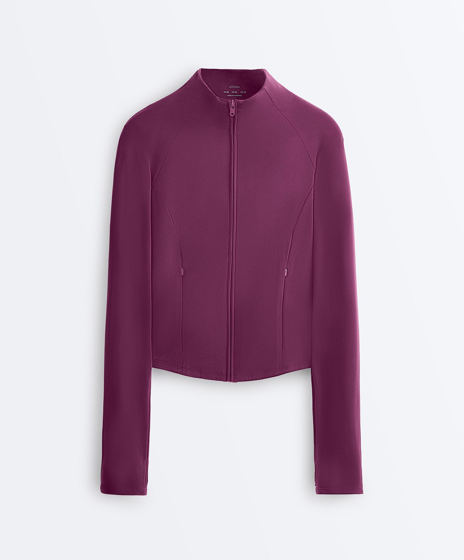 Light warm technical jacket — DARK PLUM