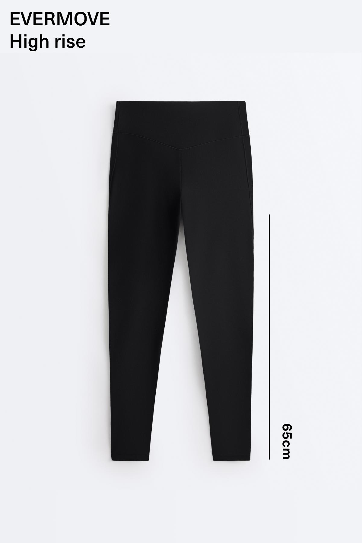 Evermove high-rise ankle-length leggings — BLACK