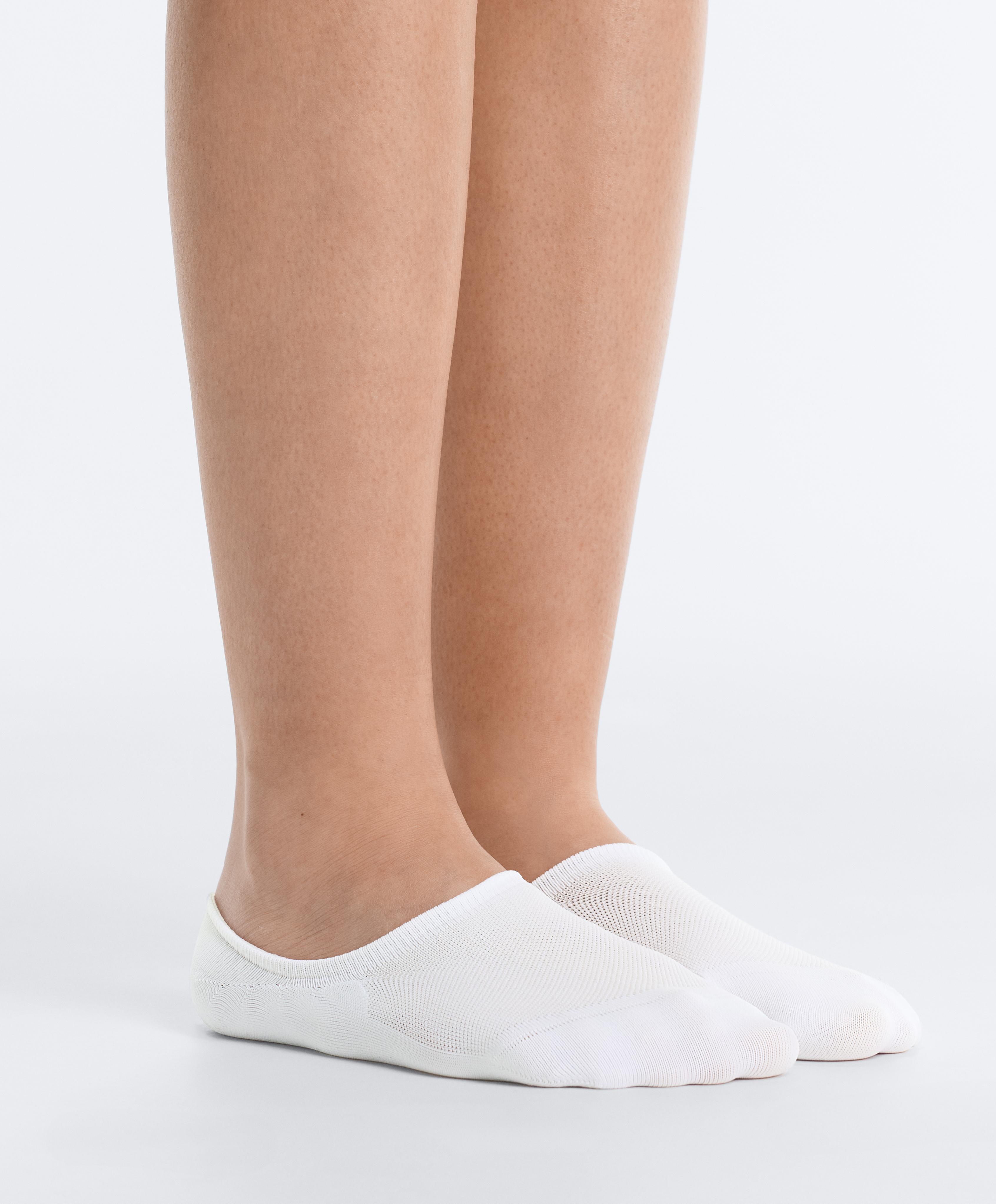 3 pairs of high-cut invisible polyamide blend sports socks — GREY
