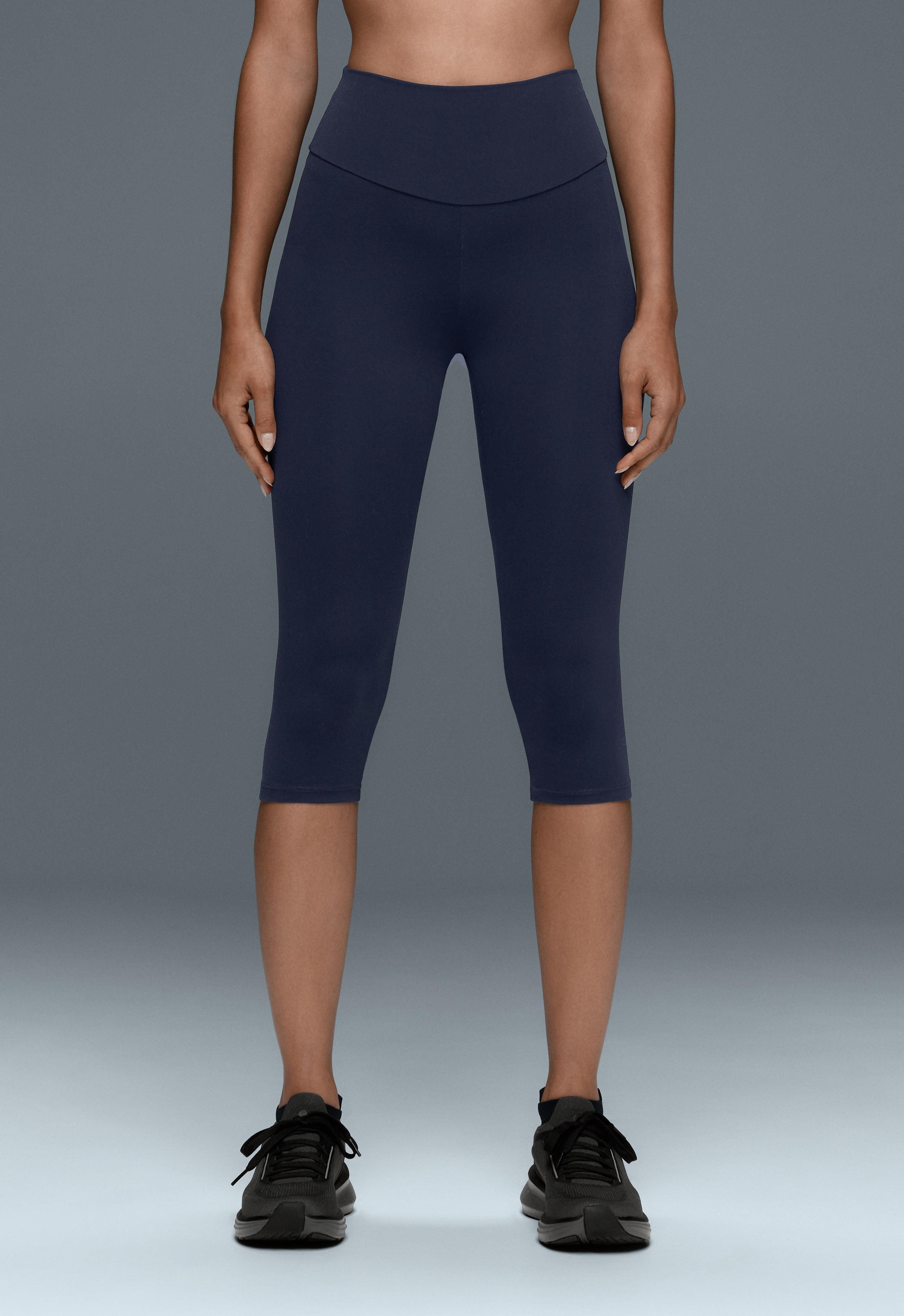 Comfortlux high-rise 40cm knee-length leggings — NAVY BLUE