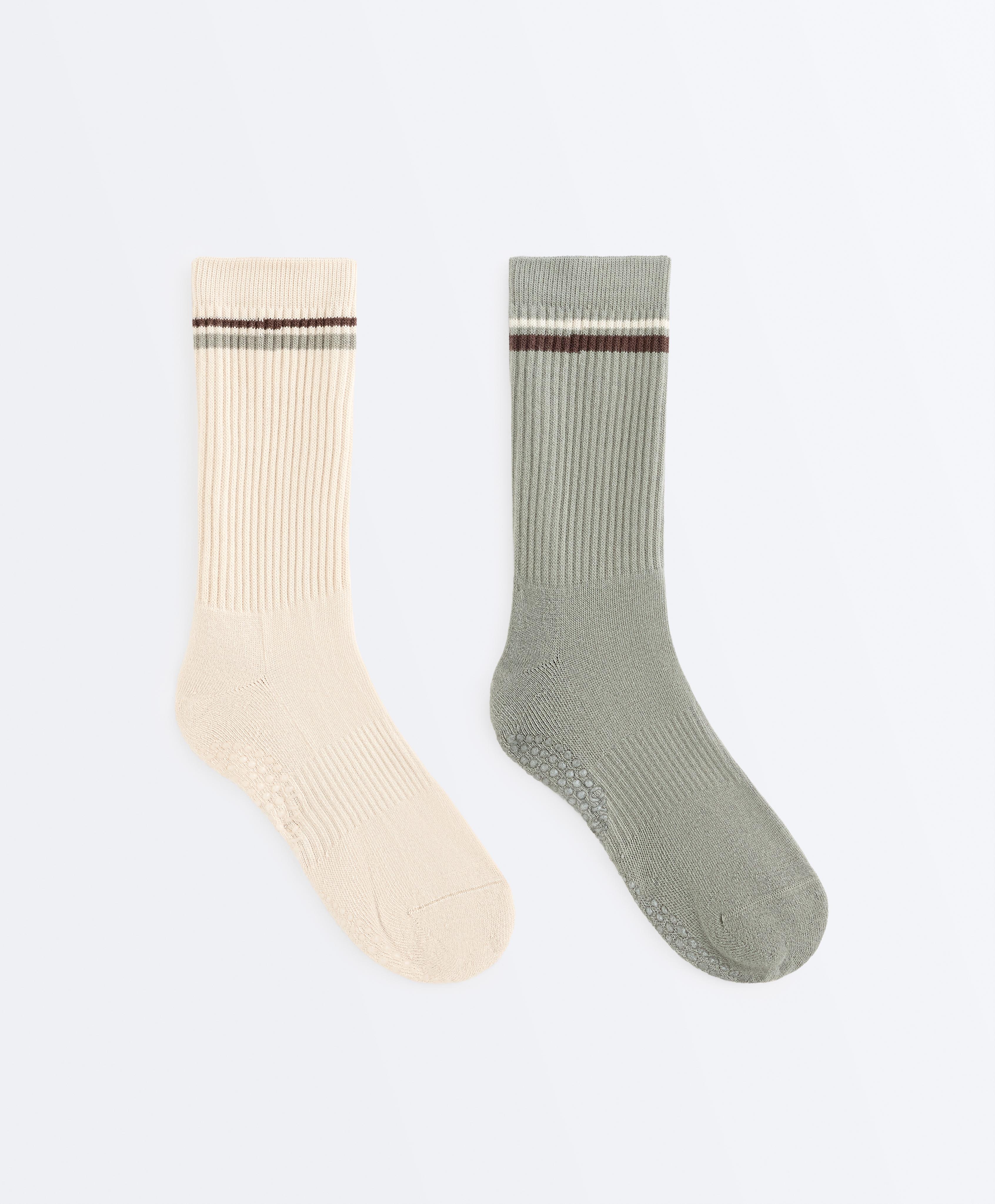 2 pairs of Classic cotton blend yoga and Pilates socks