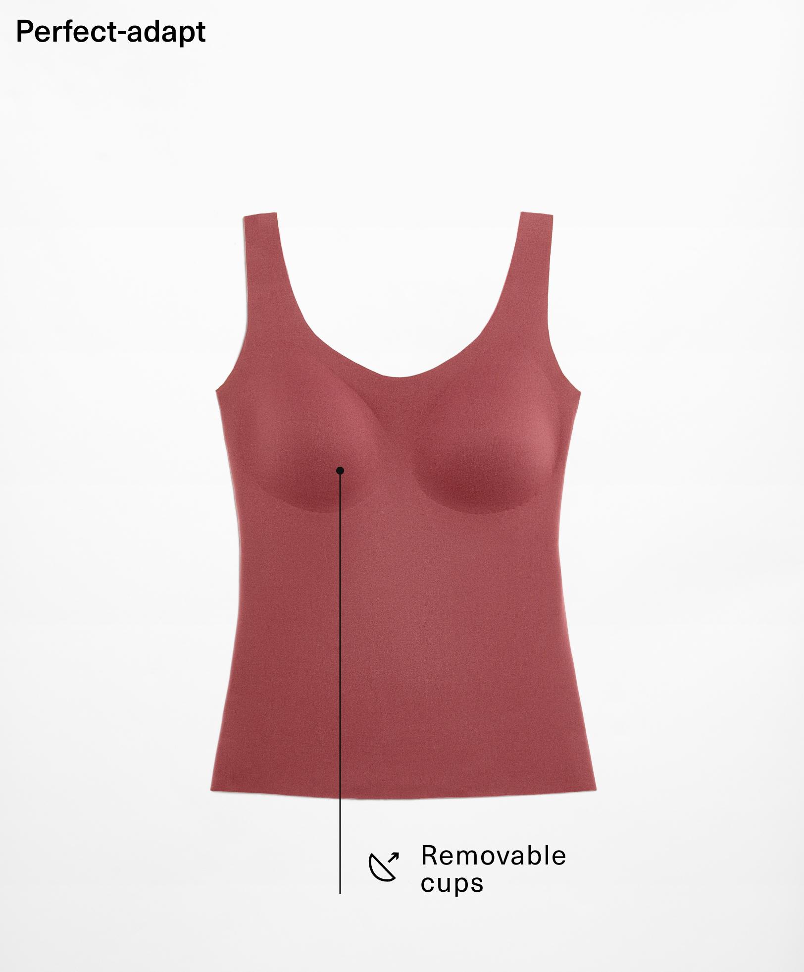 Perfect-adapt vest top with cups