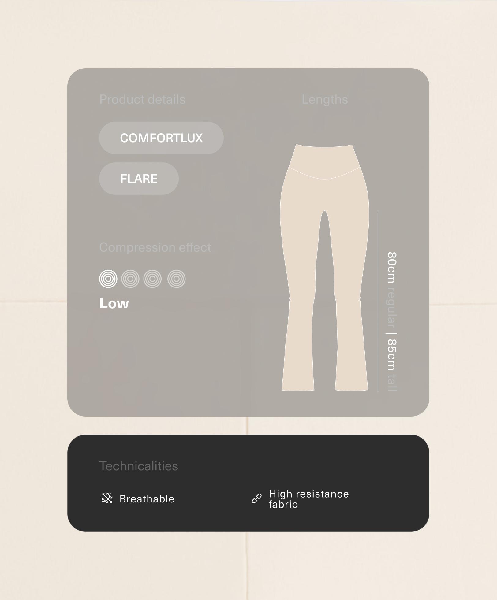 מכנסיים מתרחבים high rise Comfortlux מכנסיים מתרחבים high rise Comfortlux