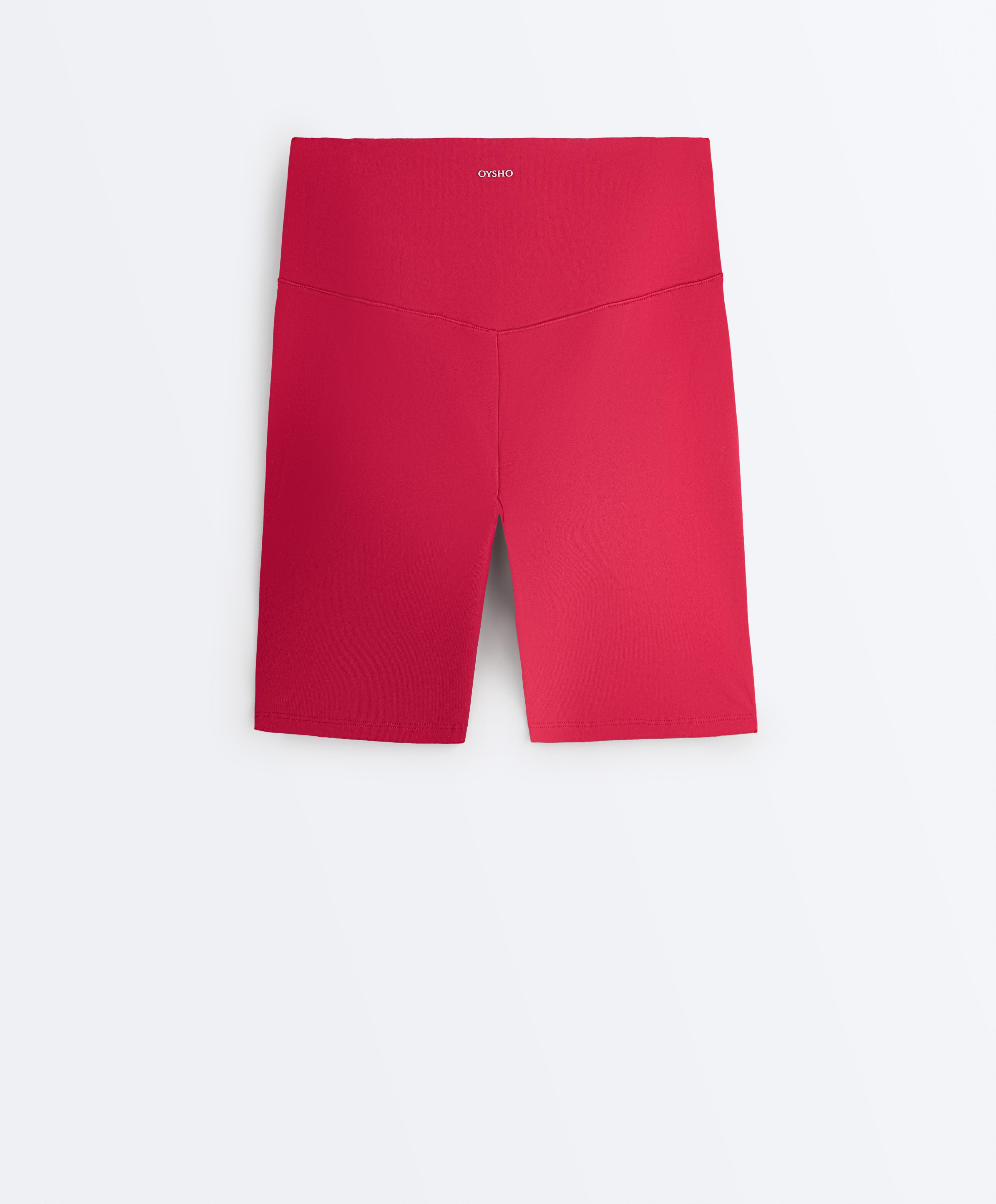 Evermove high-rise 20cm cycle leggings — RED