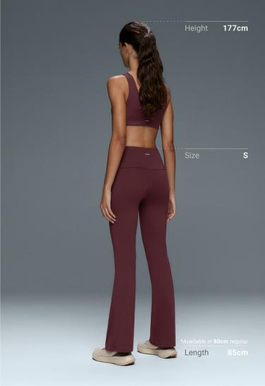 High-rise Comfortlux flare trousers — BURGUNDY 5