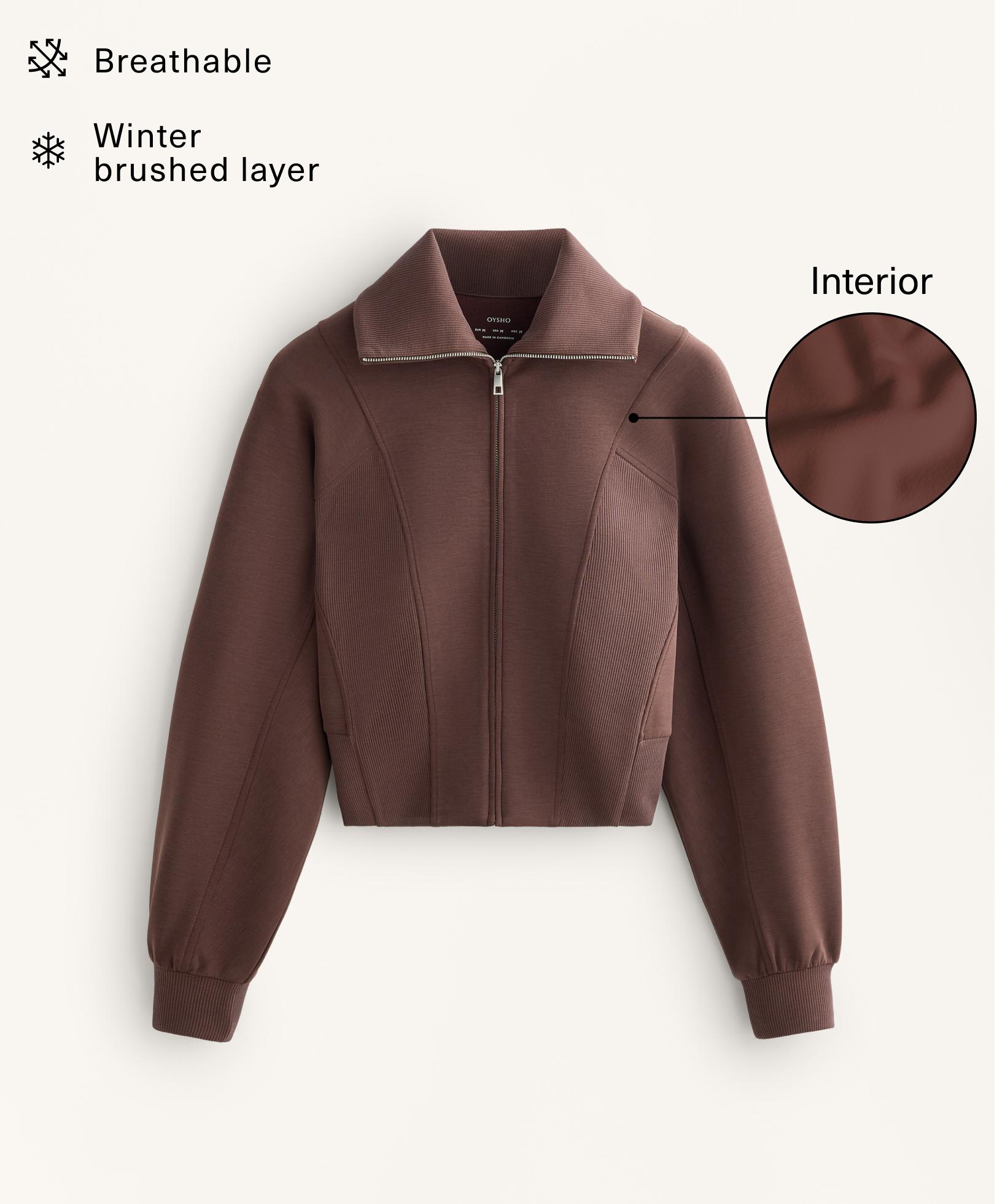 Brushed rib jacket with modal Brushed rib jacket with modal